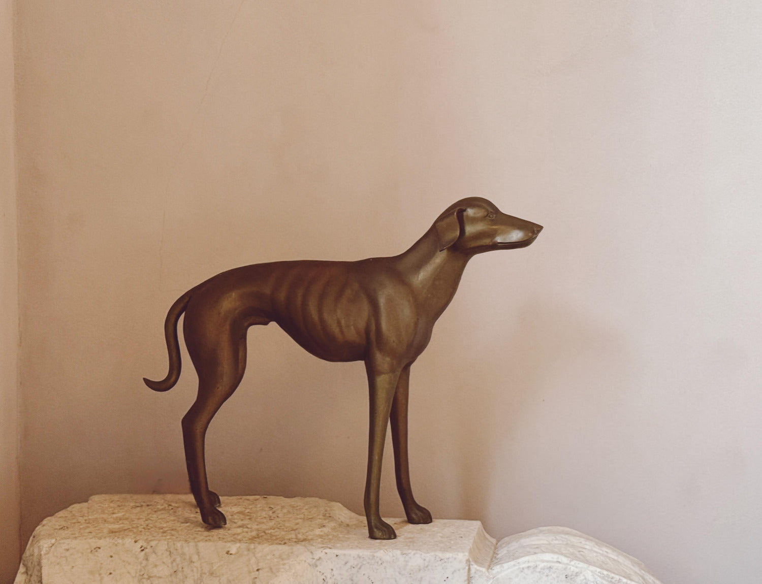 Mid-century Italian Bronze Whippet