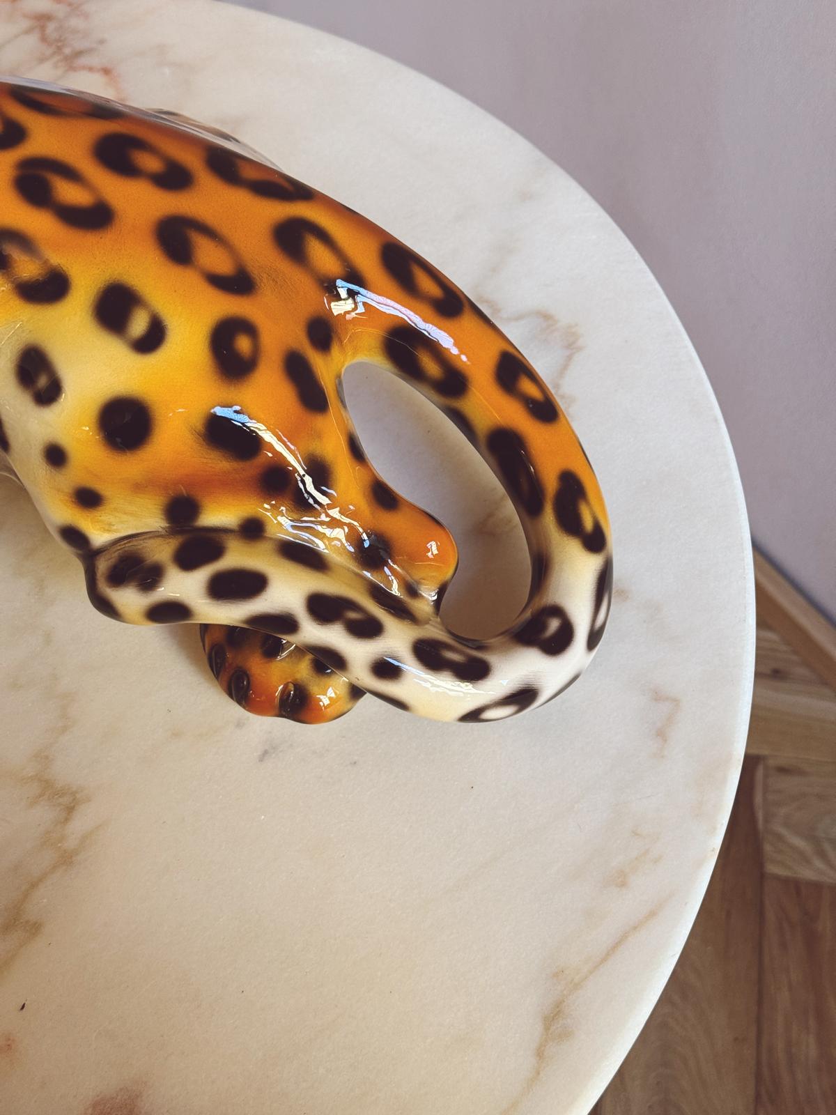 1960s Italian Ceramic Leopard