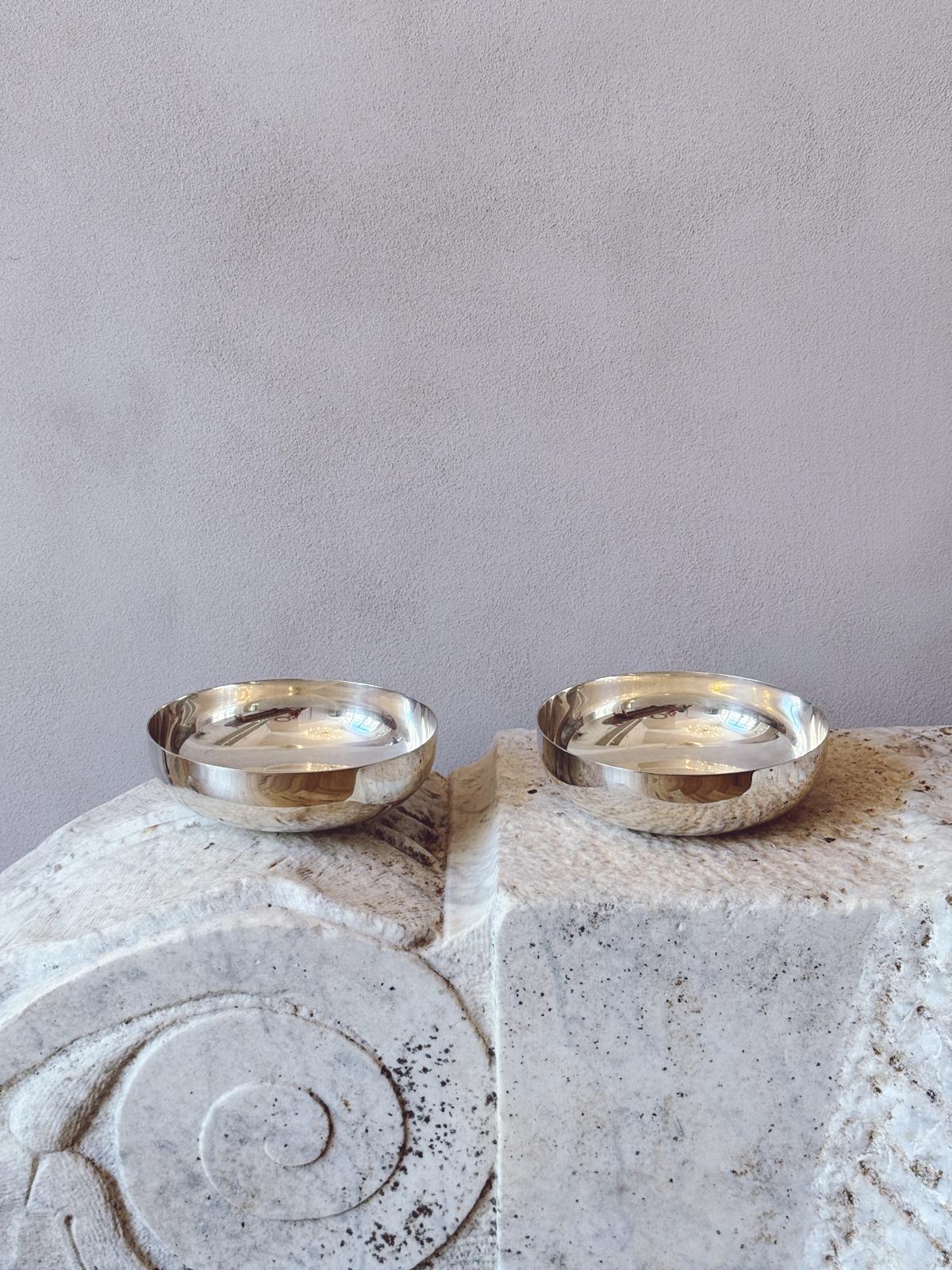 Pair of 1960s Sabattini Silver Bowls