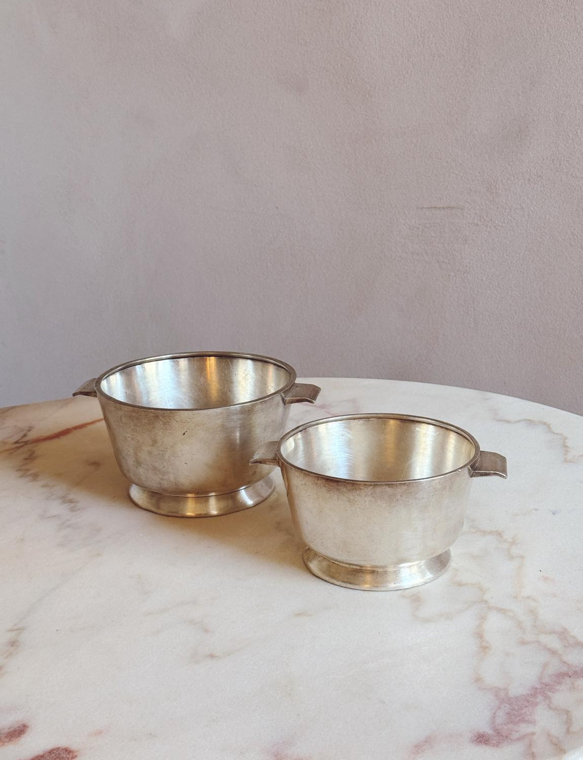 A pair of 1950s Gio Ponti for Broggi Silver serving bowls