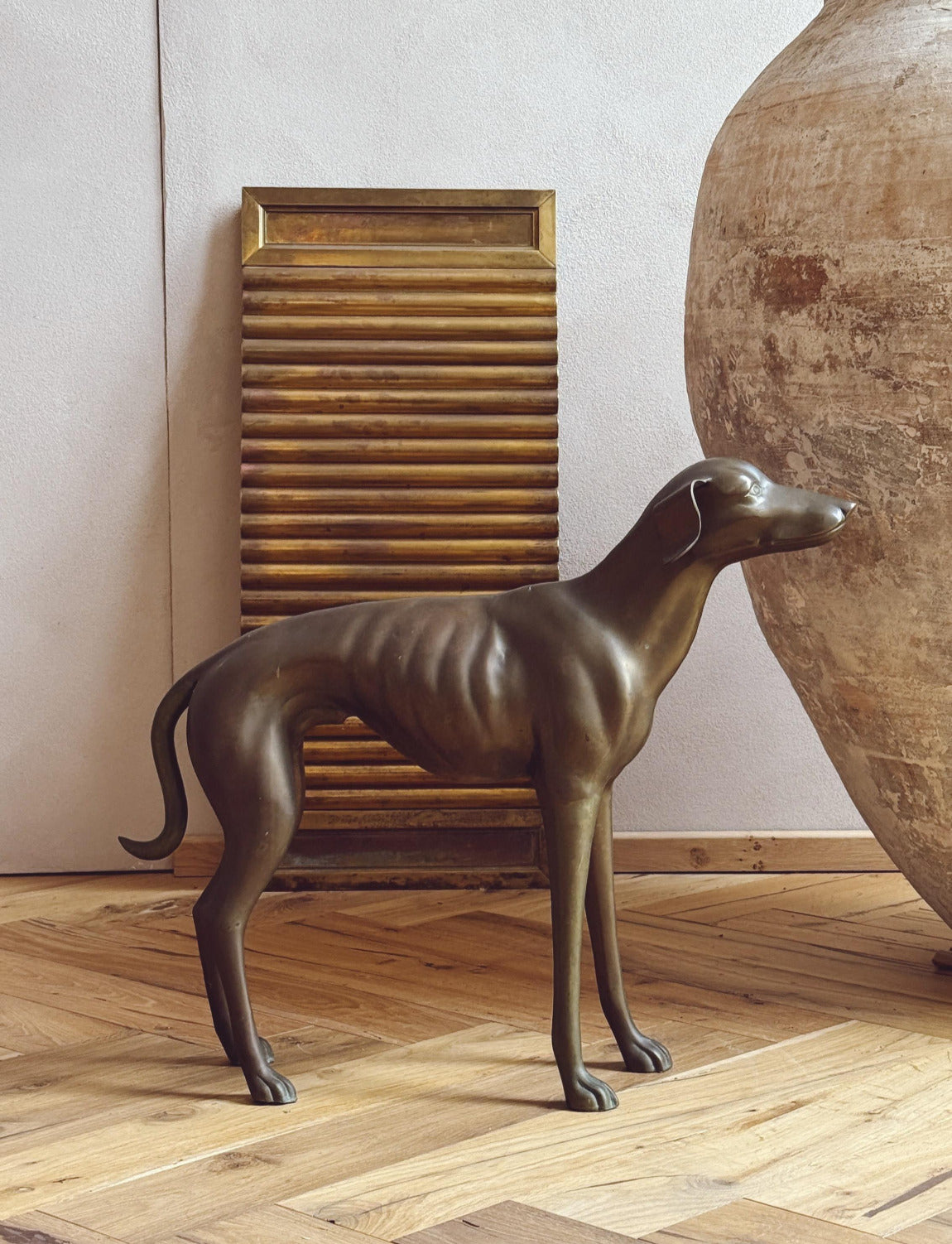 Mid-century Italian Bronze Whippet