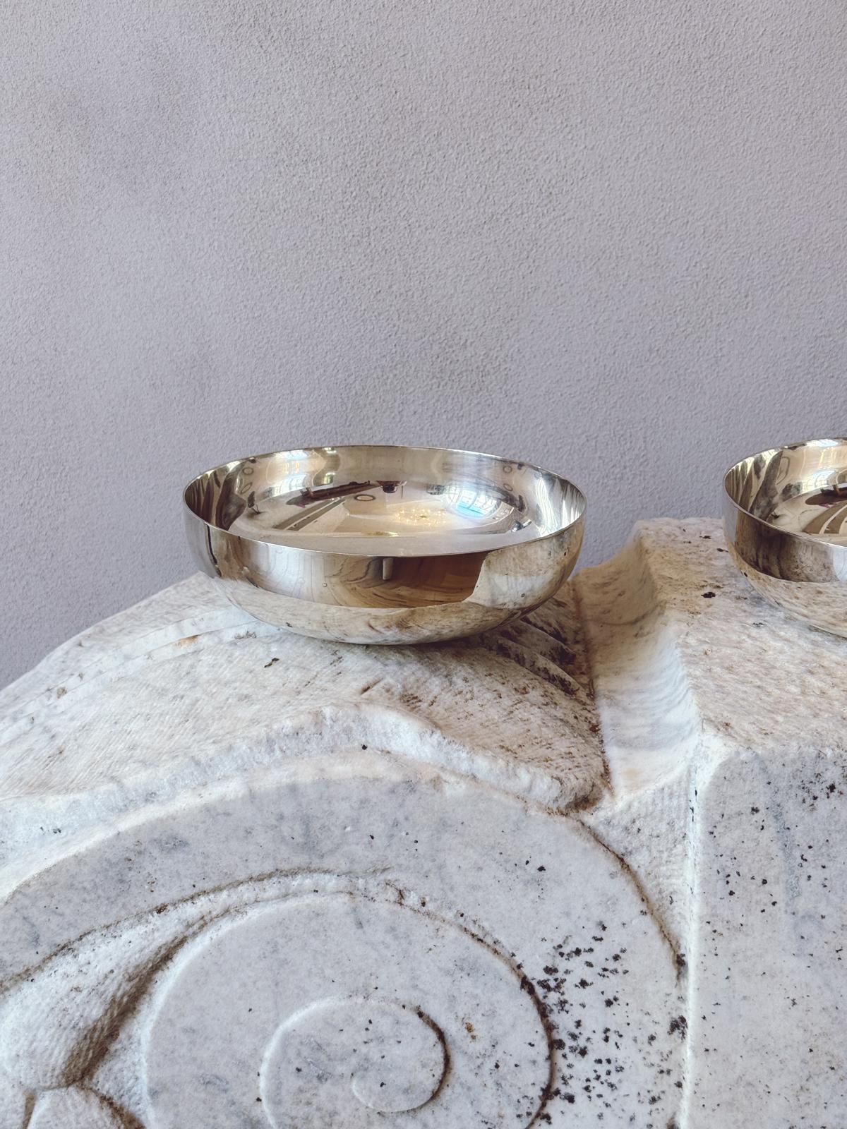 Pair of 1960s Sabattini Silver Bowls