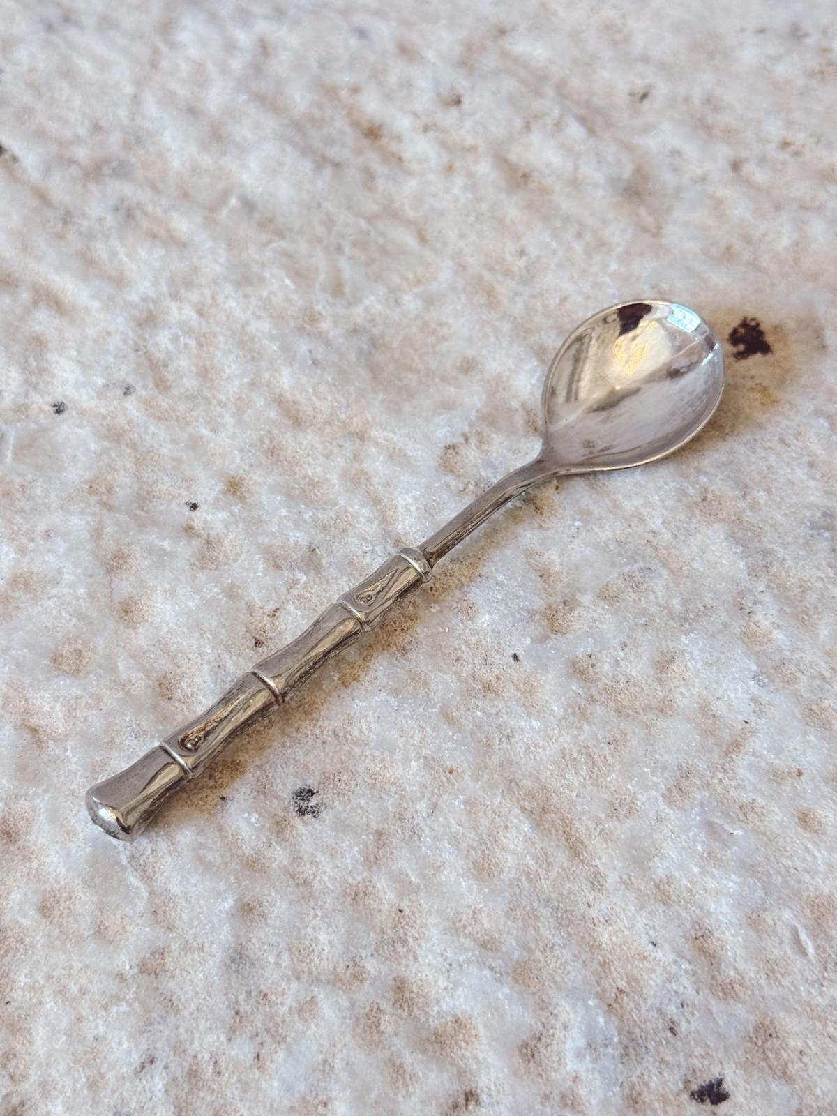 Set of 6 1970s Silver-plated 'Bamboo' Teaspoons