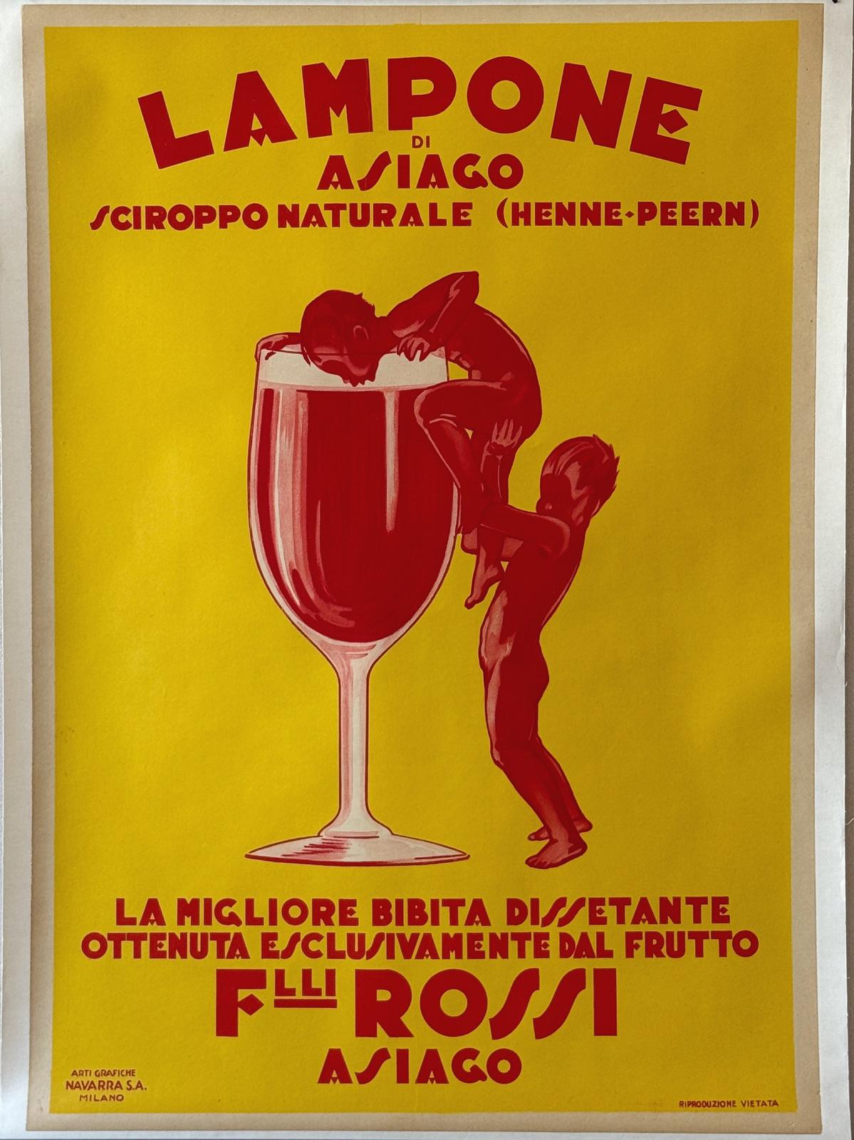 Original 1925 'Lampone di Asiago' Advertising Poster