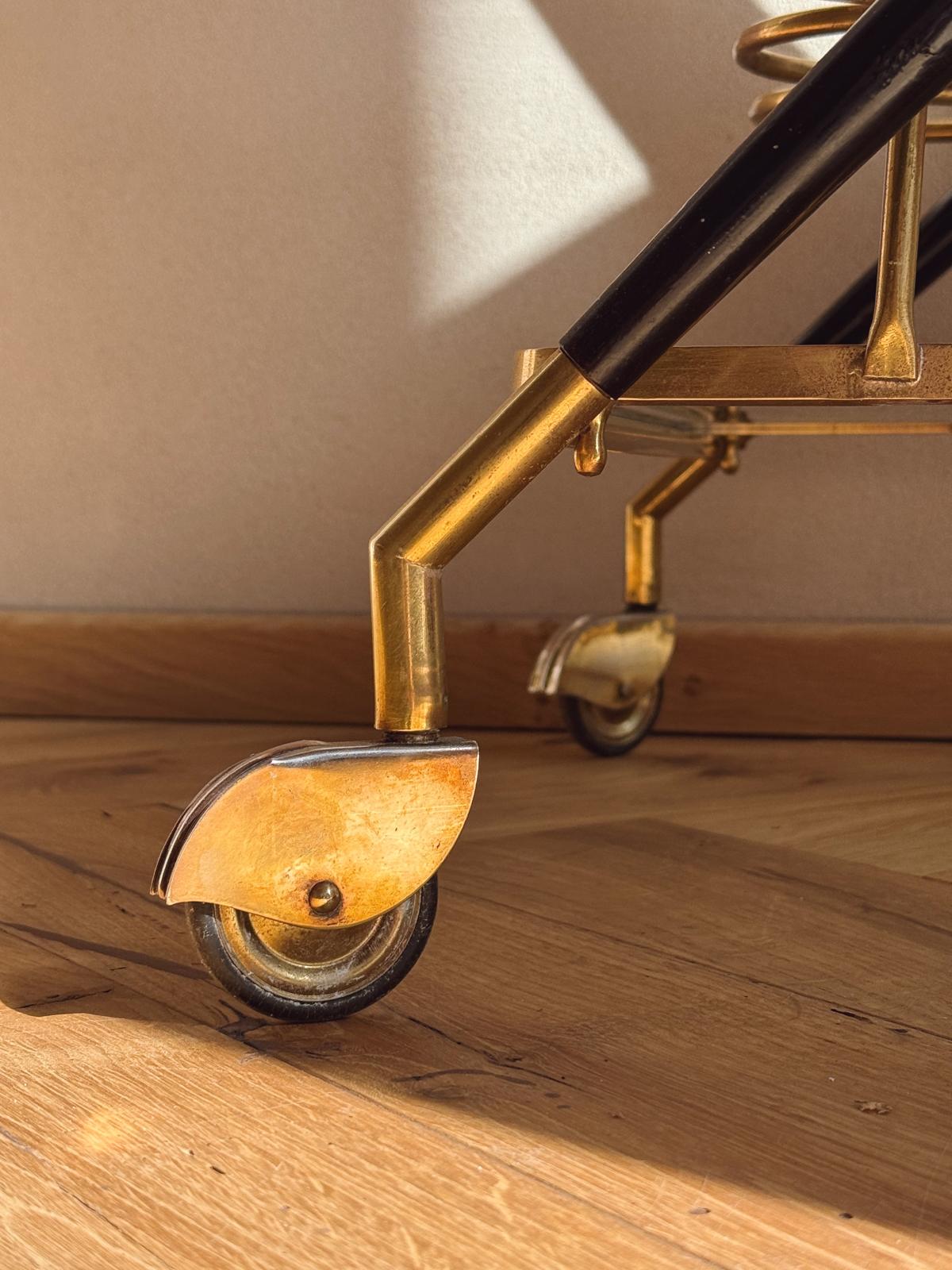 1960s Dark wood Cesare Lacca Trolley