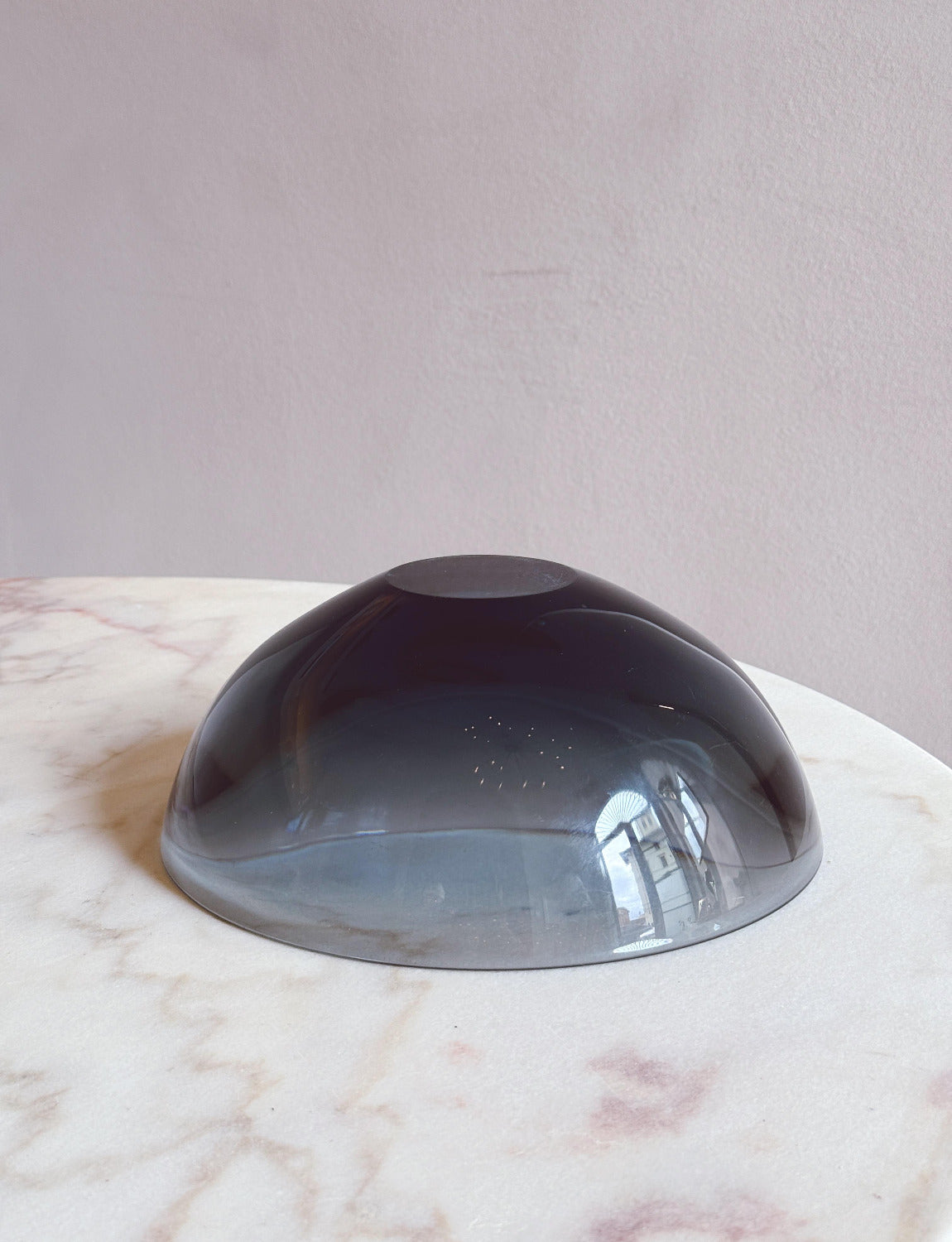 1960s Large Flavio Poli Deep Blue Bowl