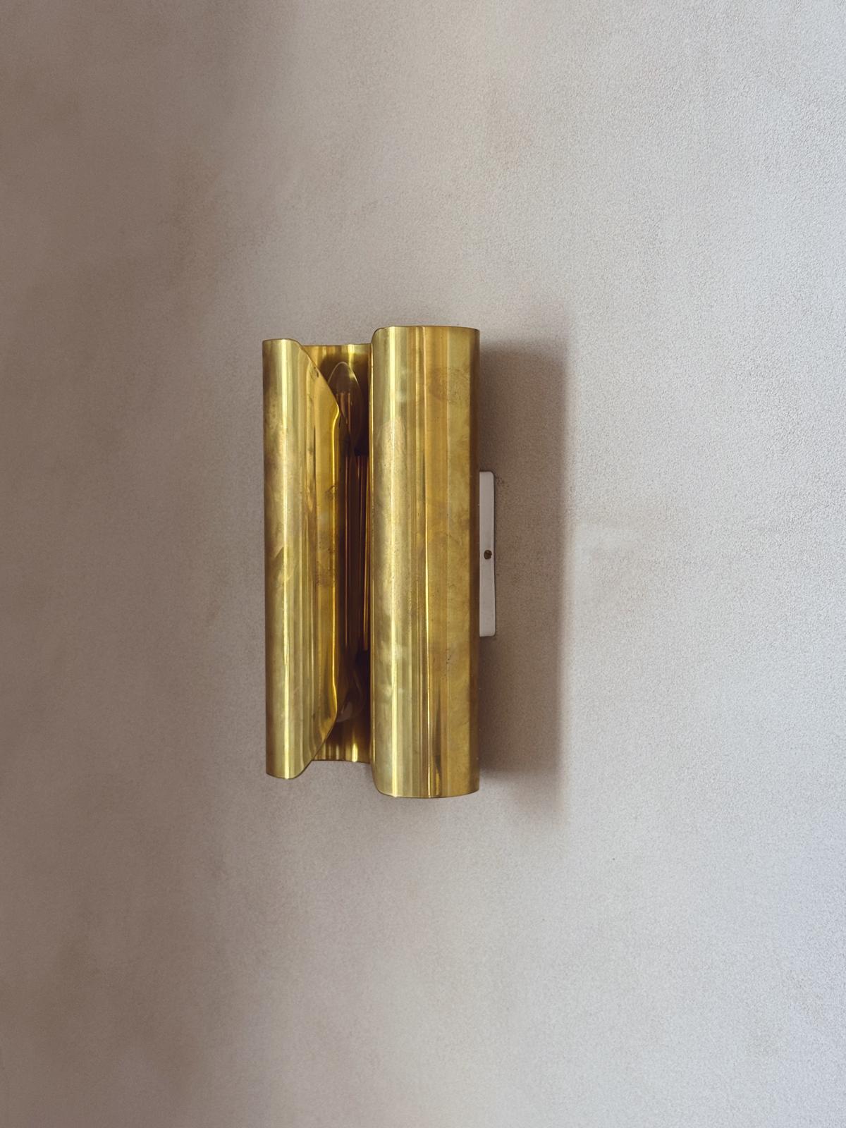 1970s Folded Brass Italian Wall Lights