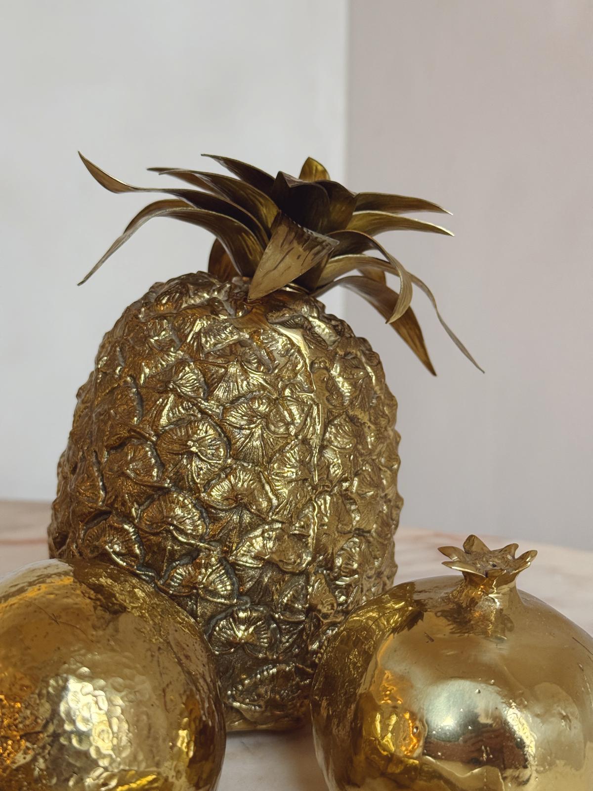 1960s Italian Silver-Plated and Gold Fruit