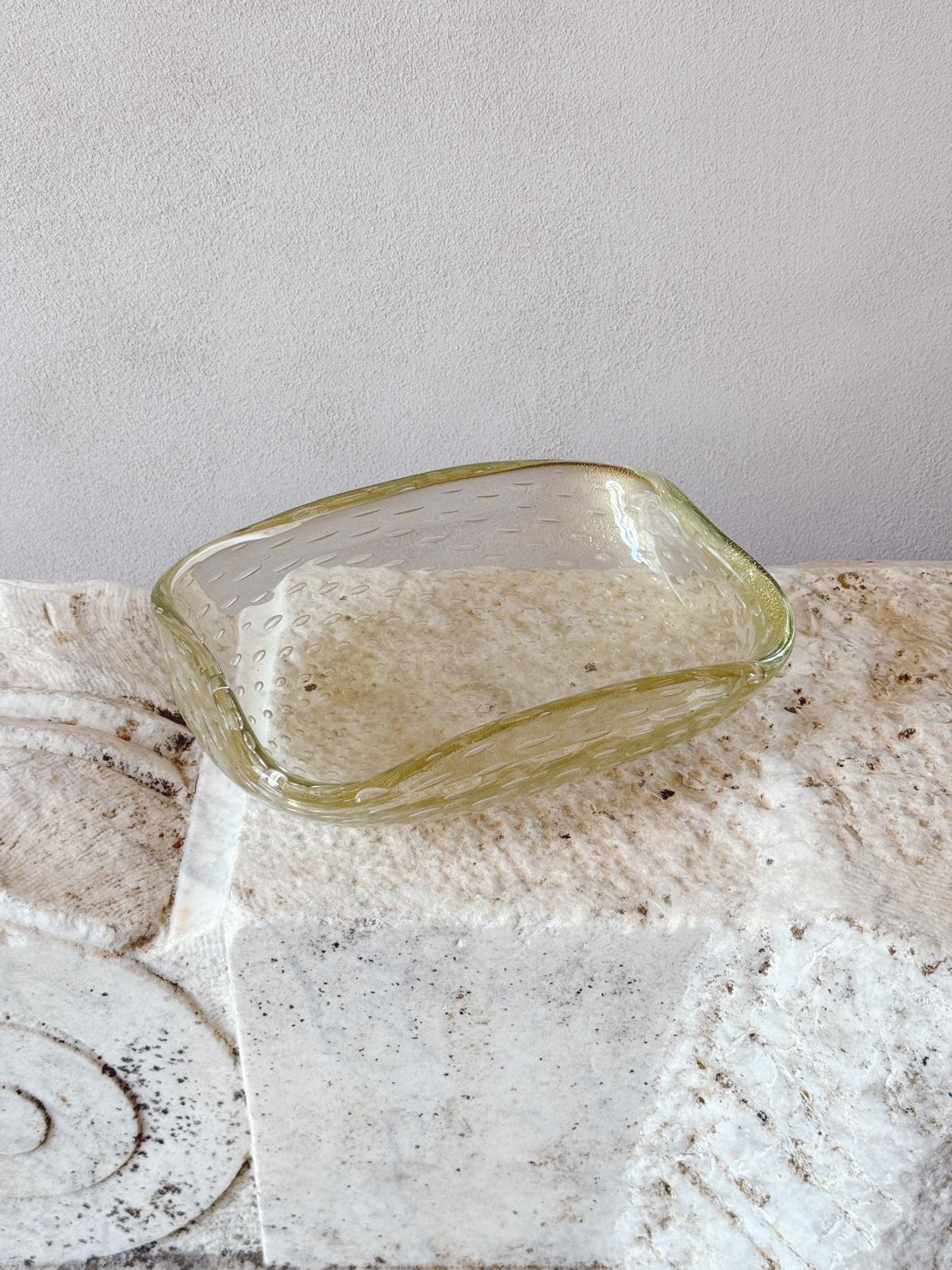 1960s Large Seguso Transparent Bolle Centrepiece