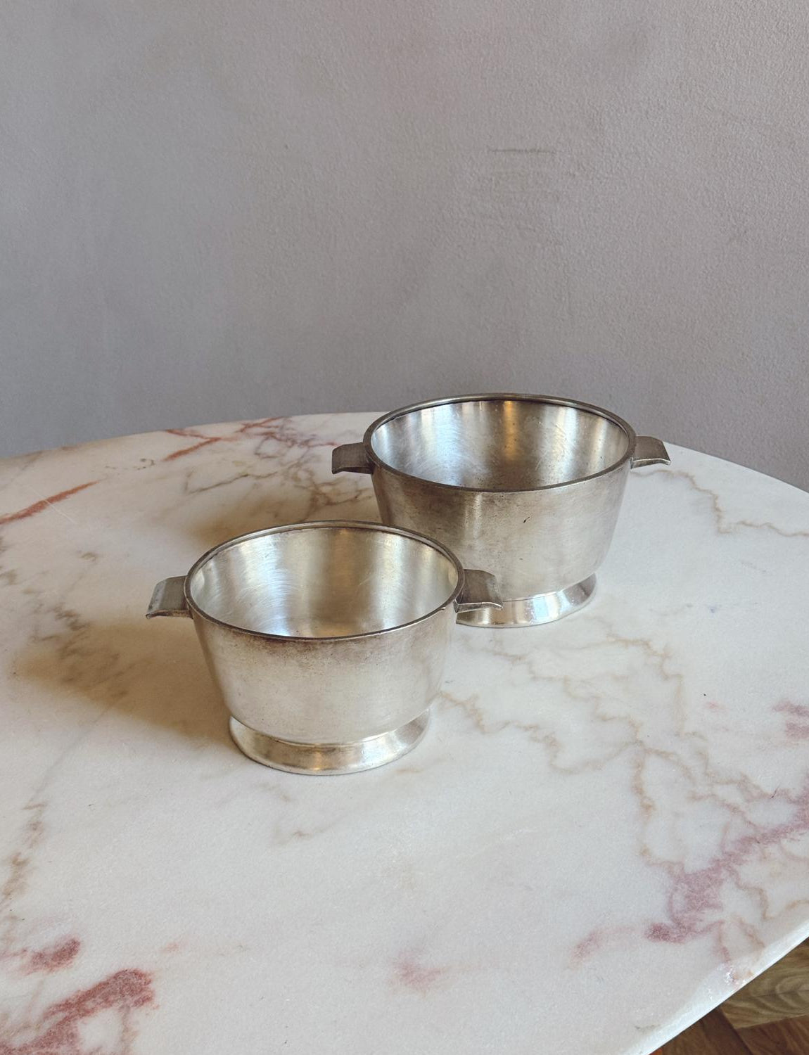 A pair of 1950s Gio Ponti for Broggi Silver serving bowls