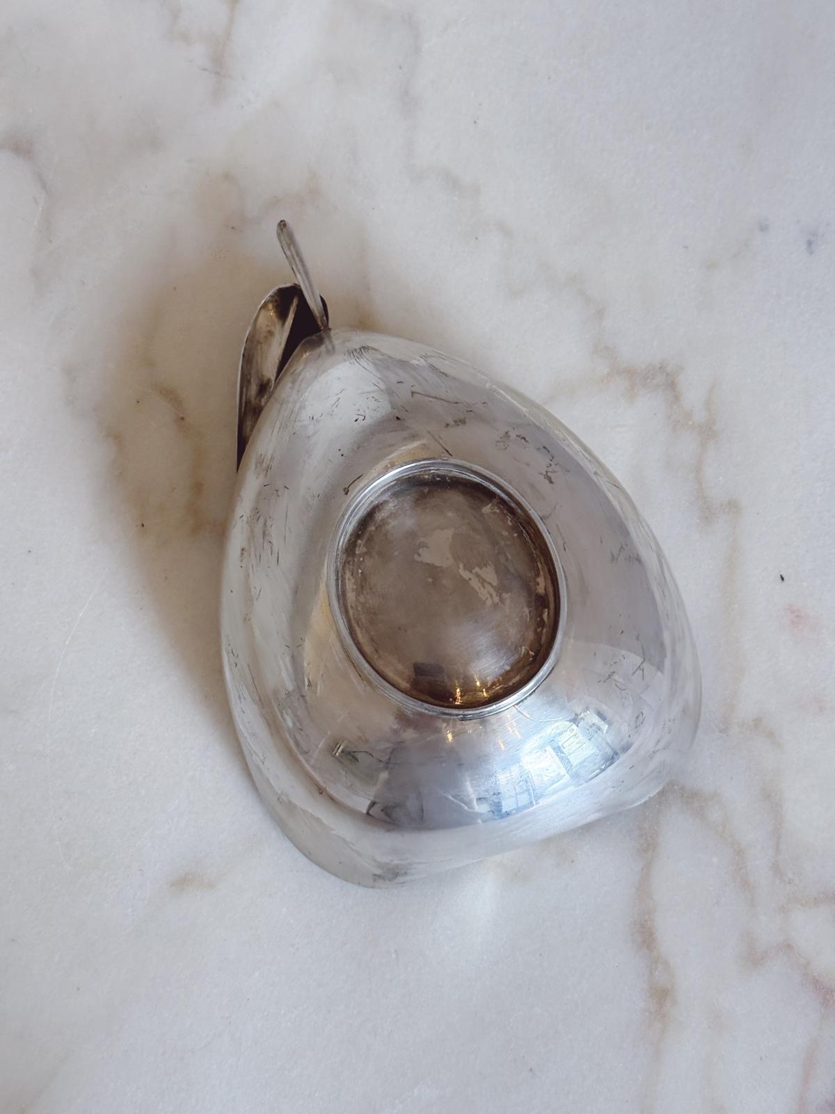 1960s Lino Sabattini Silver Plated Pear Bowl