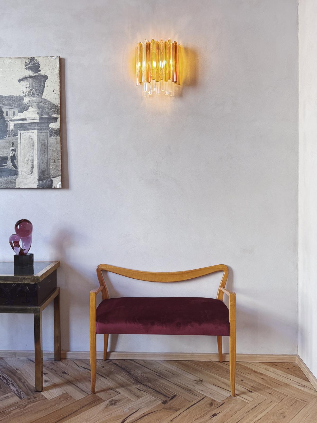 Pair of 1940s Guglielmo Ulrich Chairs in Burgundy Velvet