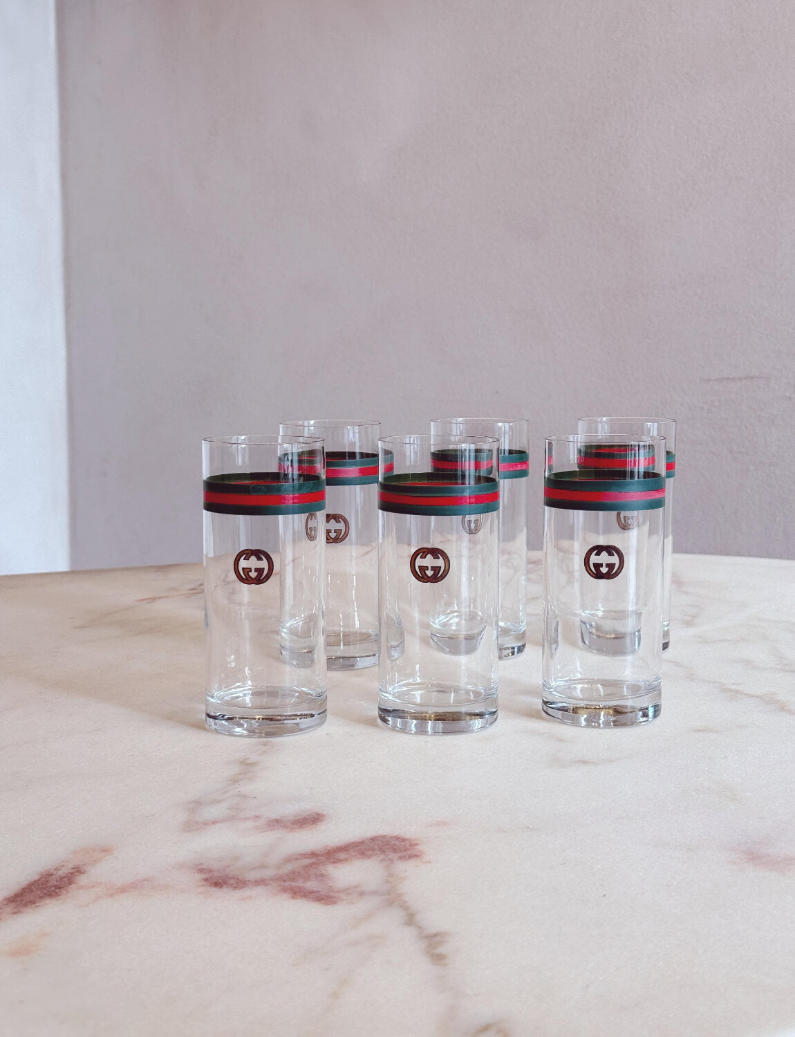 Set of Six 1970s Gucci Glasses