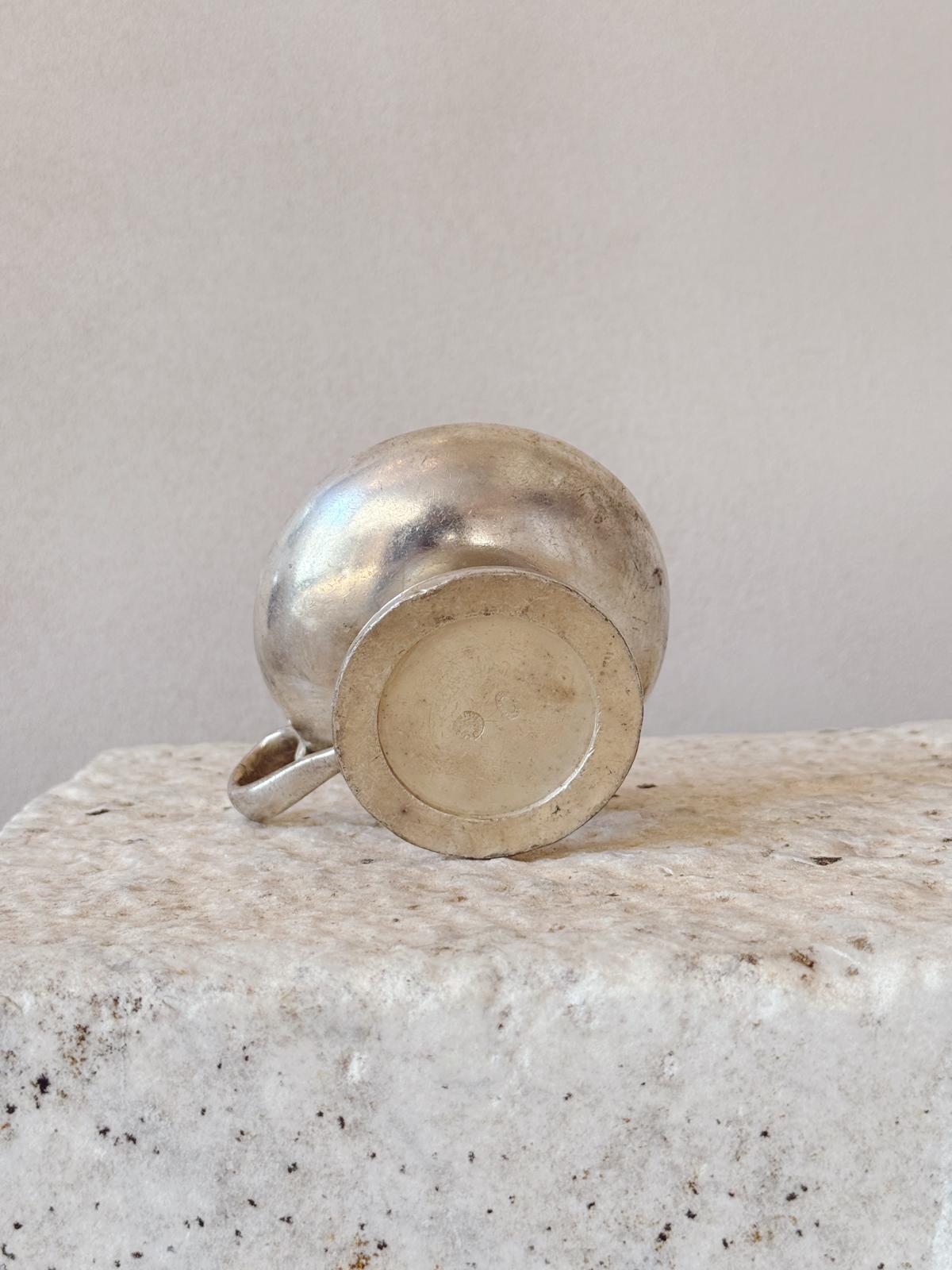 1940s Set of Six Metal Gelato Bowls with Handle by Fratelli Calderoni