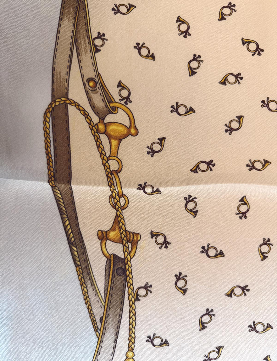 1970s Italian Equestrian Silk Scarf