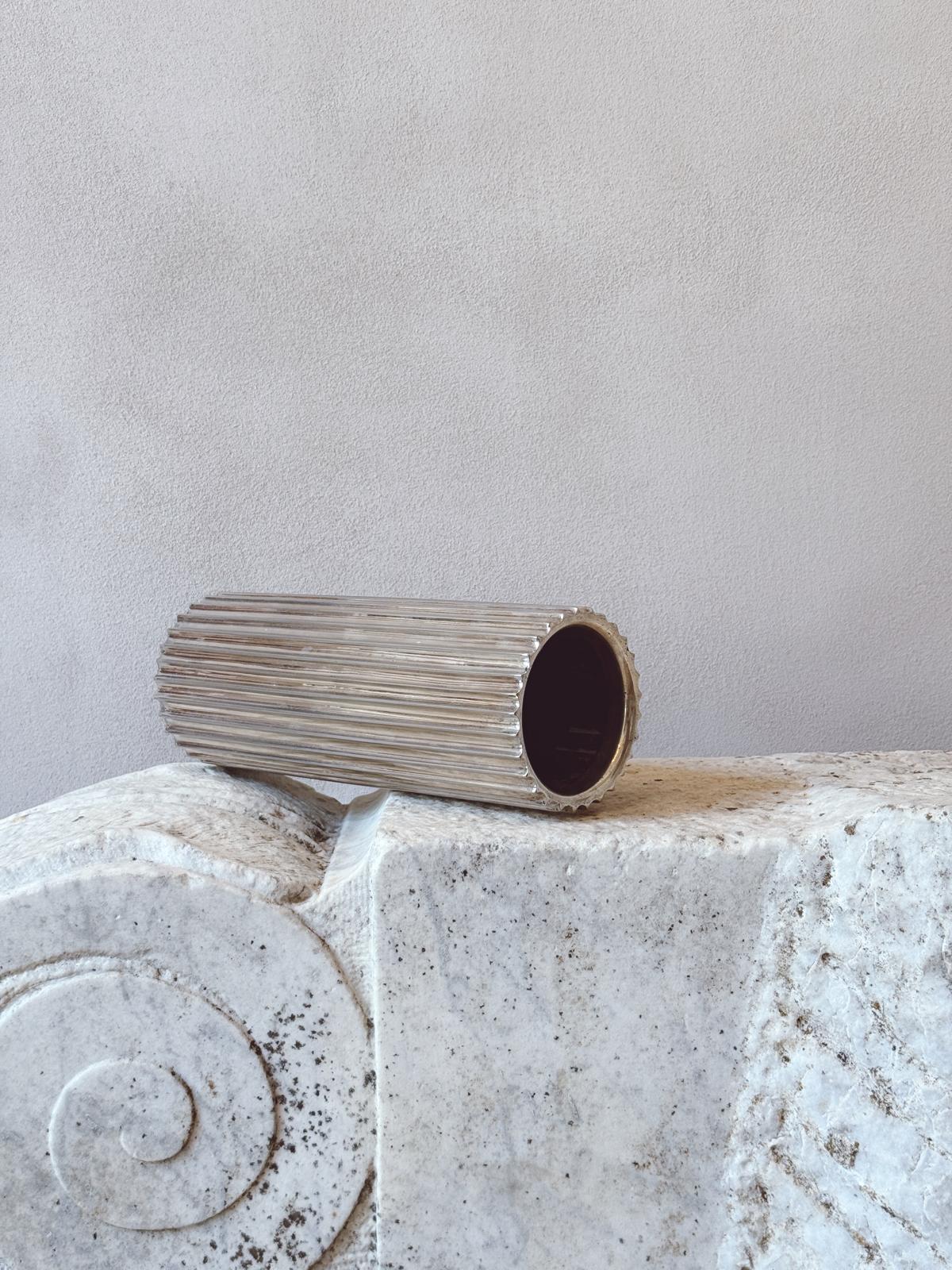 1970s Ridged Silver Wine Cooler