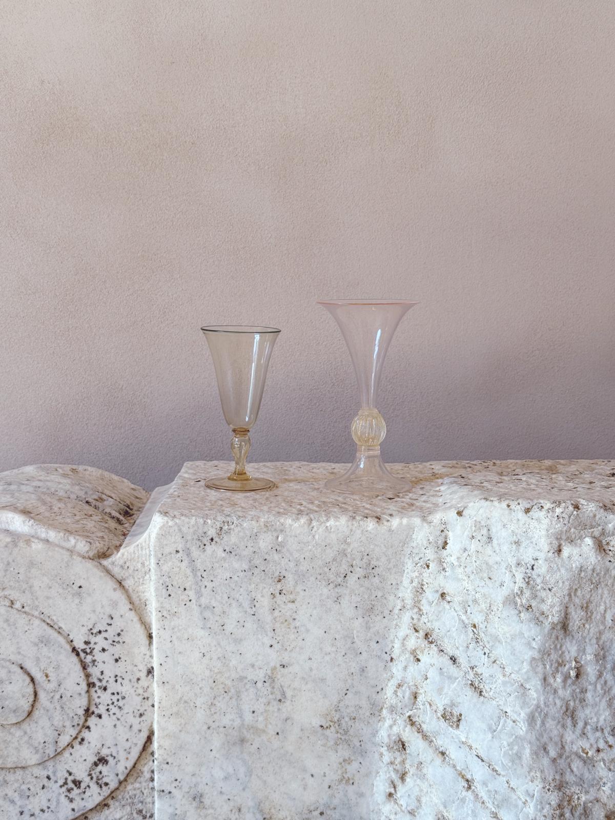 'Perfectly Unmatched' 1930s Piccolo Murano Wine Glasses (Set of 8)