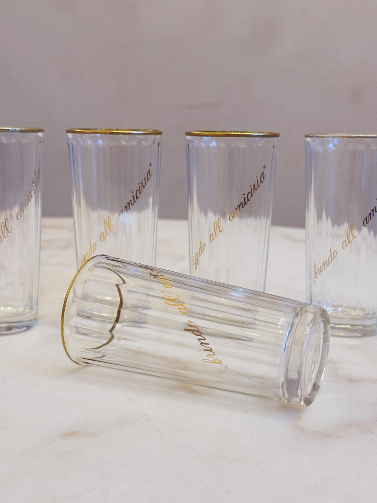 1980 'Brindo alla Amicizia' Glasses - Set of 6