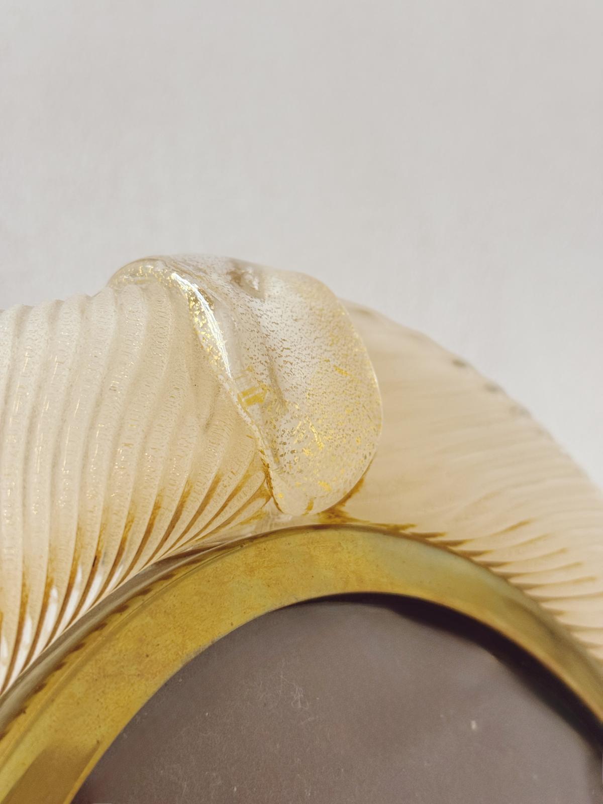 1950s Tomasso Barbi Round Murano Glass Picture Frame