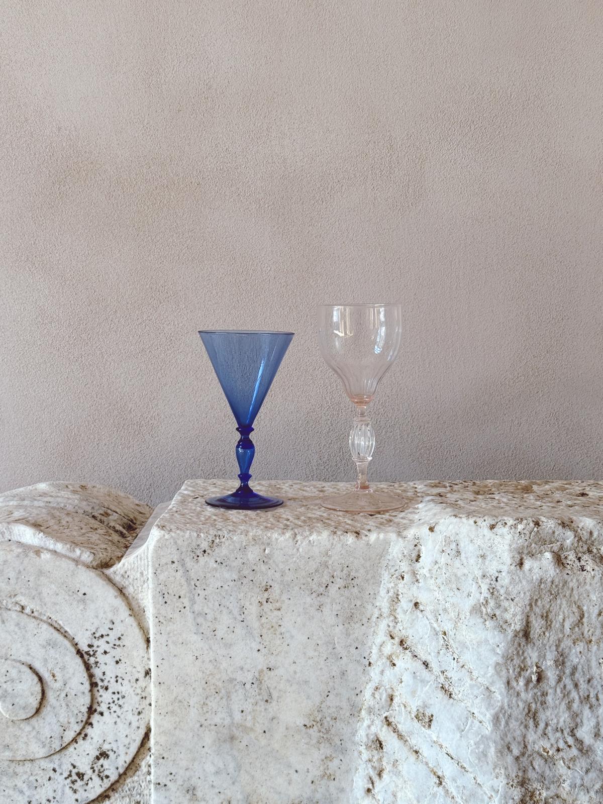 'Perfectly Unmatched' 1930s Murano Wine Glasses (Set of 8)