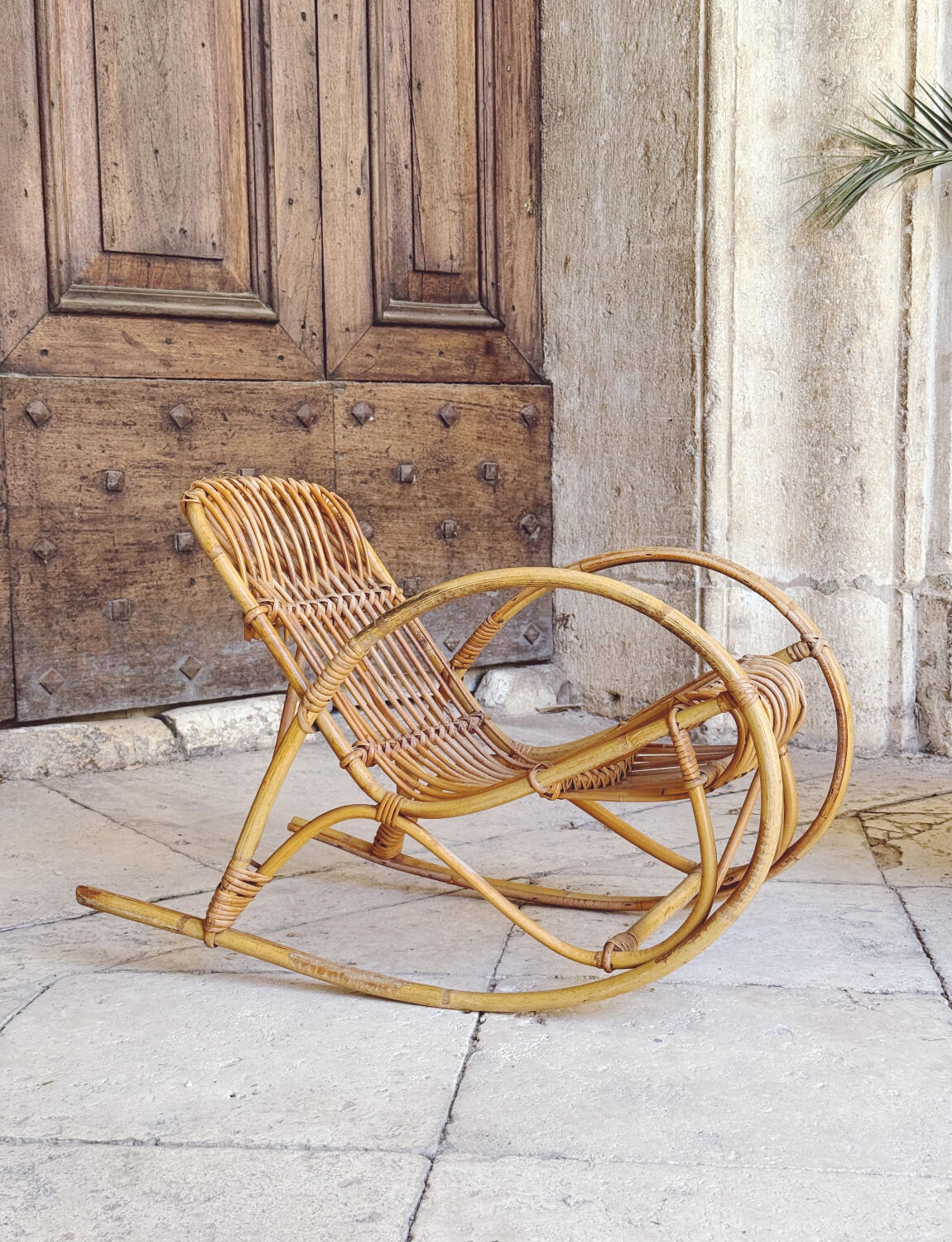 Pair of 1970s Children's Wicker Rocking chairs