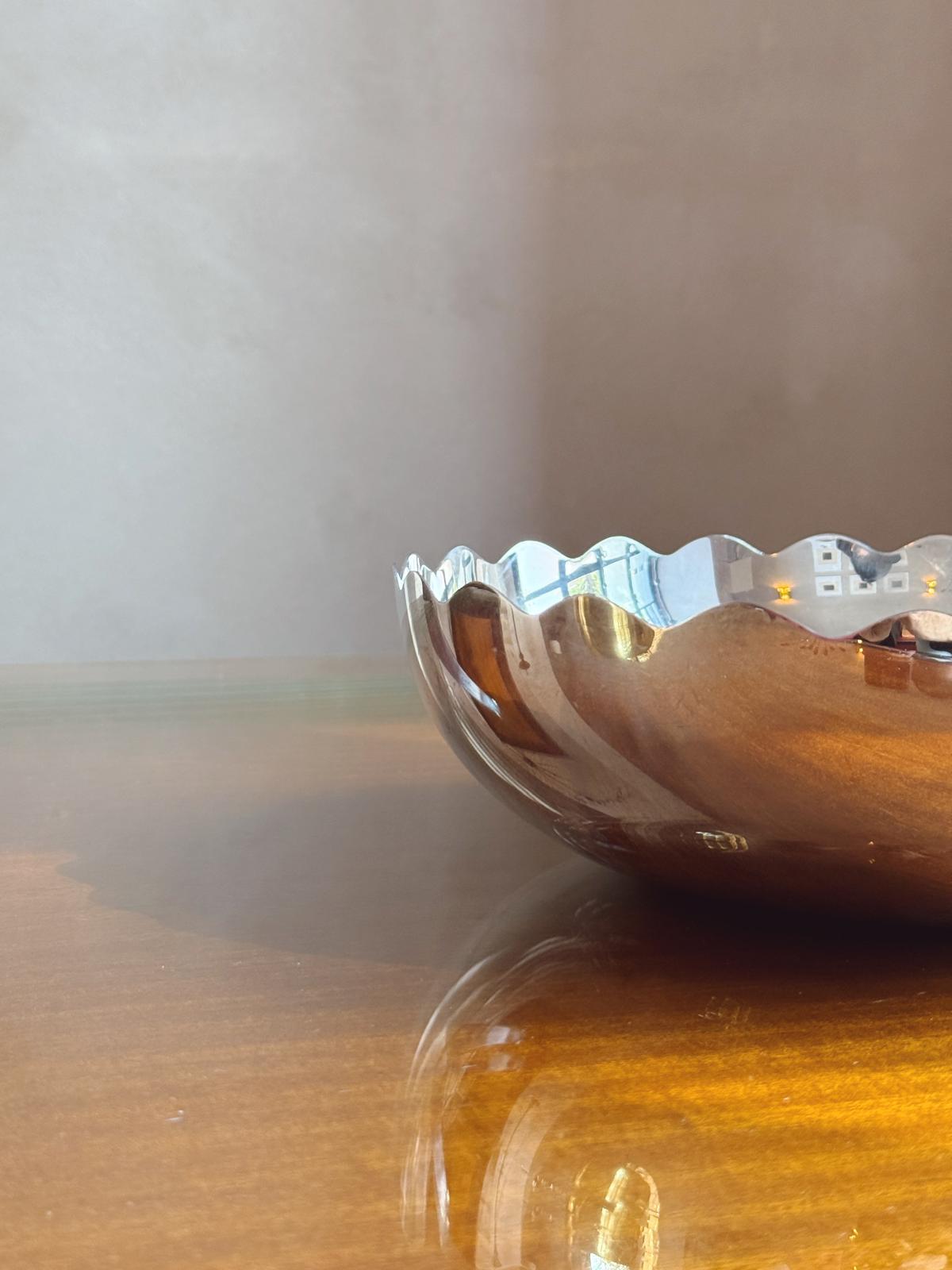 1970s Silver-plated Bowl by Cleto Munari