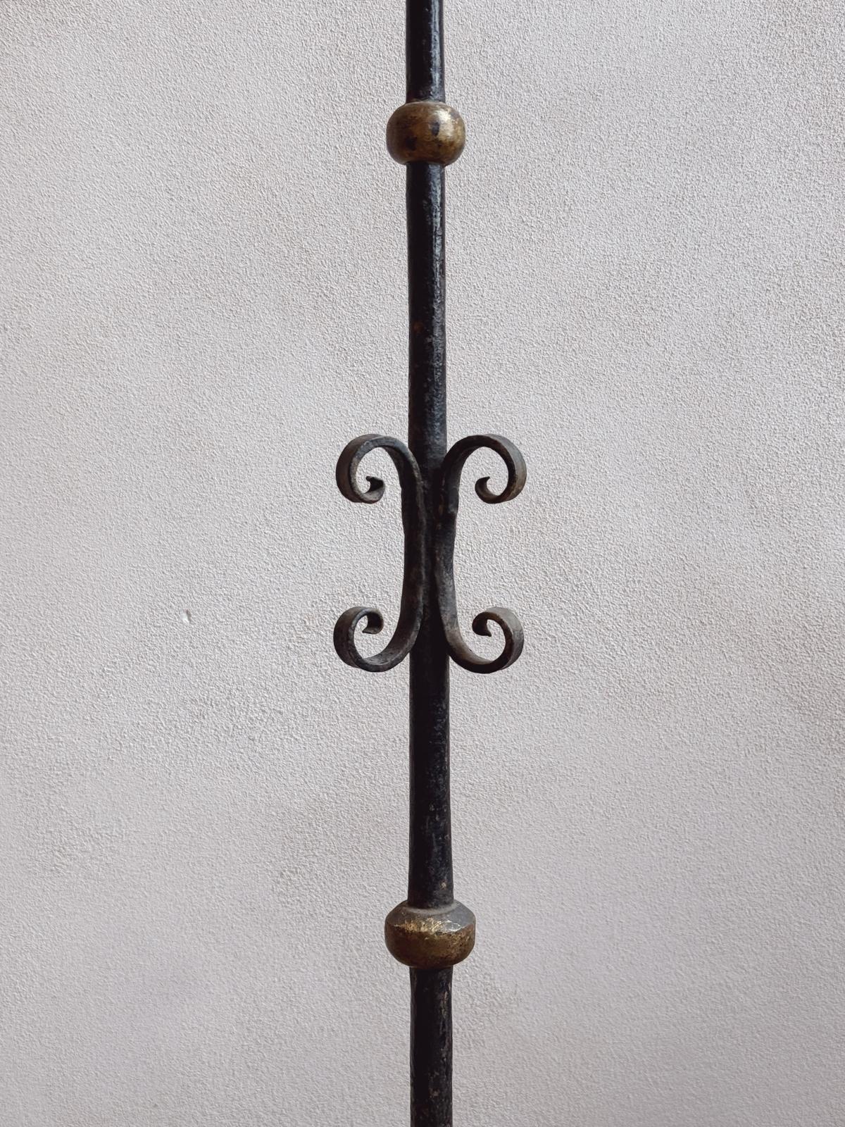 Single Late 18th Century Iron Candelabra