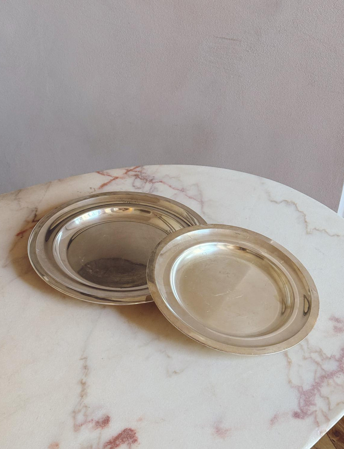 Pair of 1960s Krupp Milano Silver Hotel Serving Platters