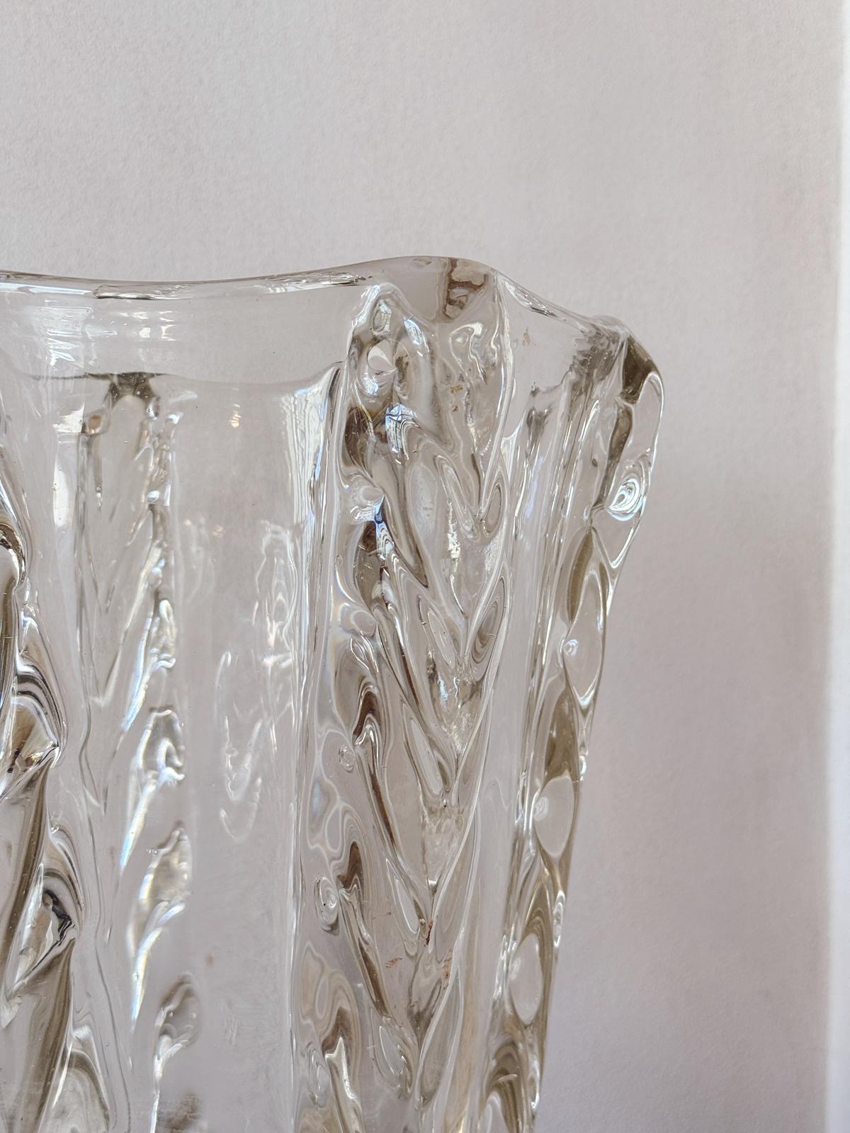 1950s Extra Large Plaited Venini Vase