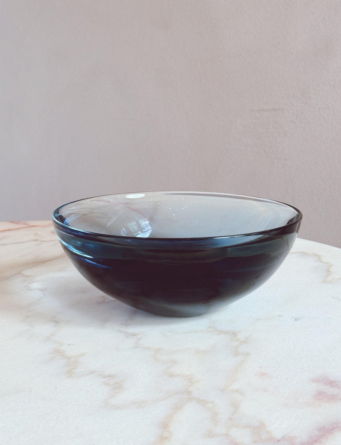 1960s Large Flavio Poli Deep Blue Bowl