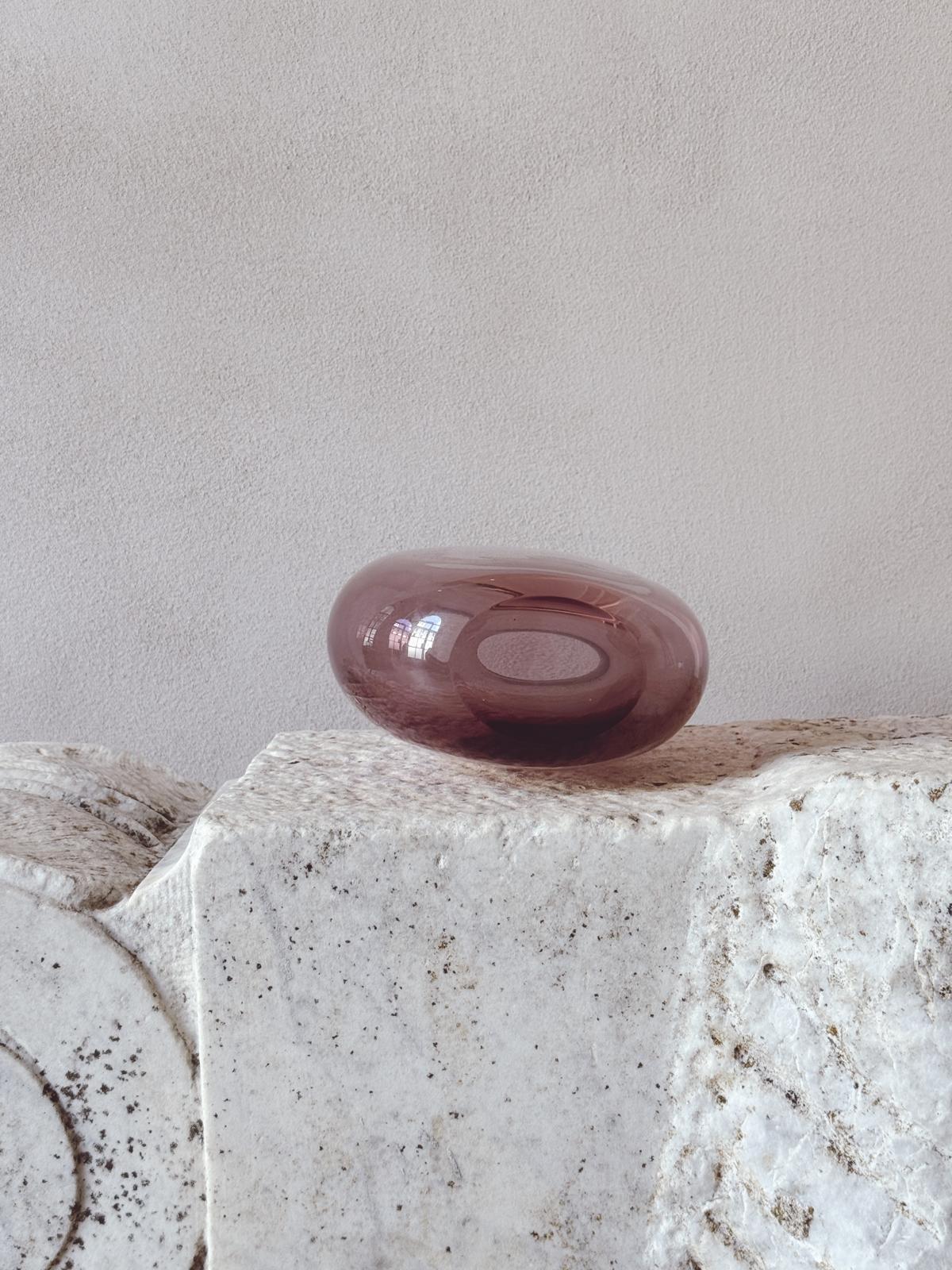 1970s Hand-blown Murano Glass Amethyst Vase
