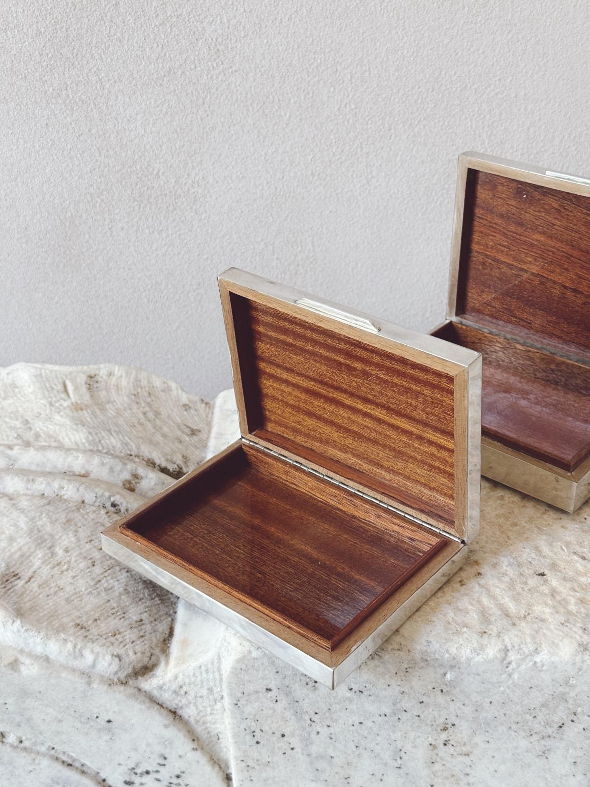 1970s Sterling Silver Desk Boxes