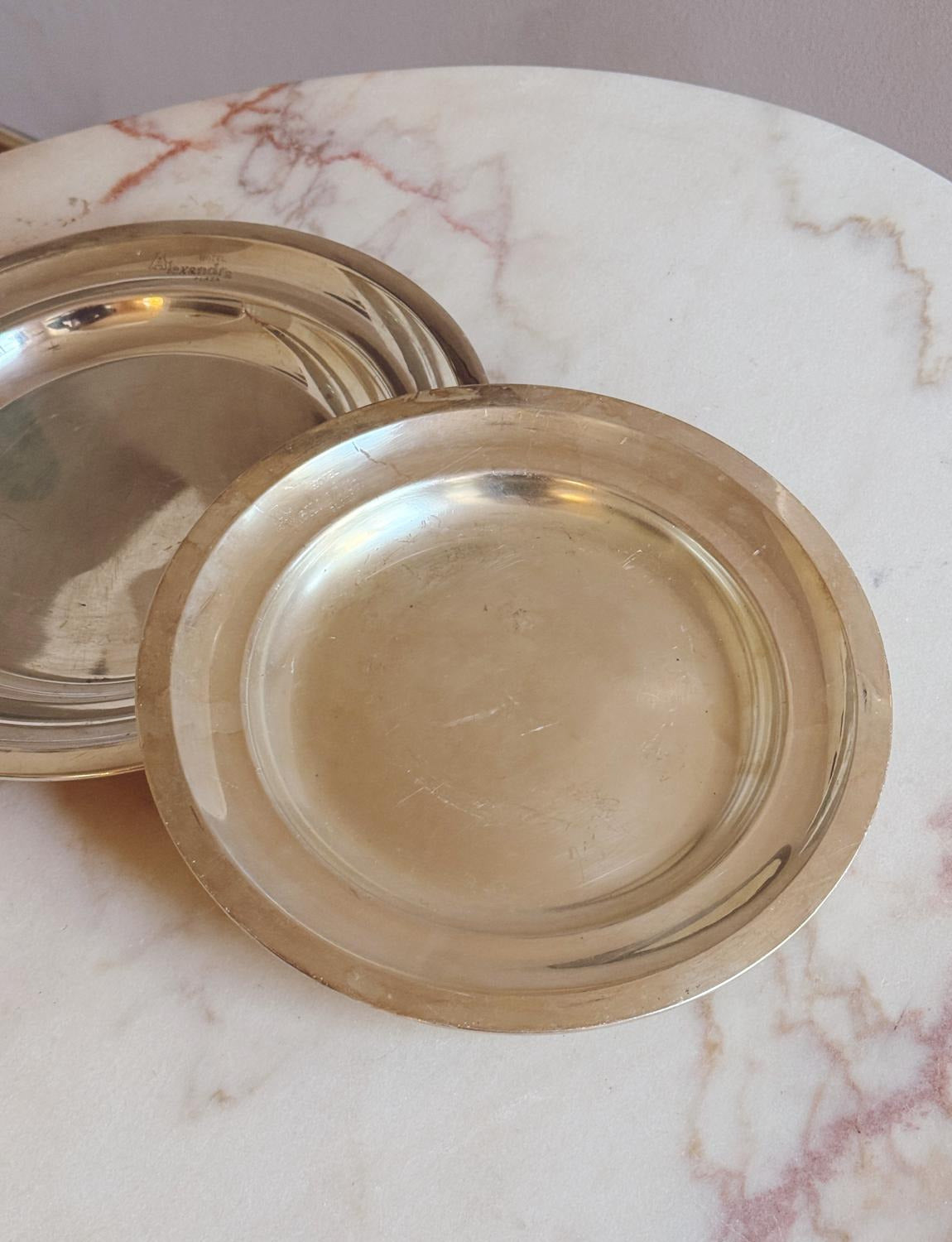 Pair of 1960s Krupp Milano Silver Hotel Serving Platters