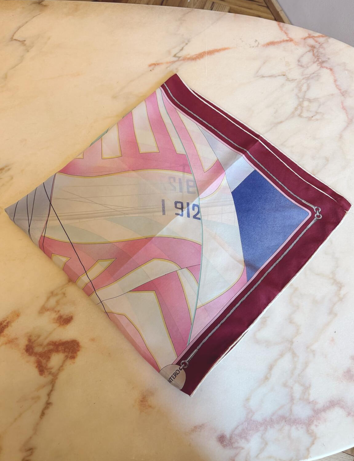 1970s Silk Sailing Scarf by Mantero