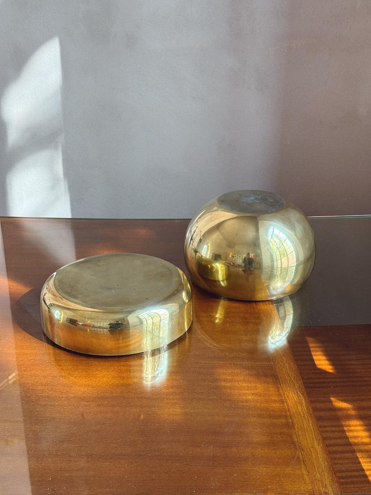Pair of 1970s Italian Brass Bowls