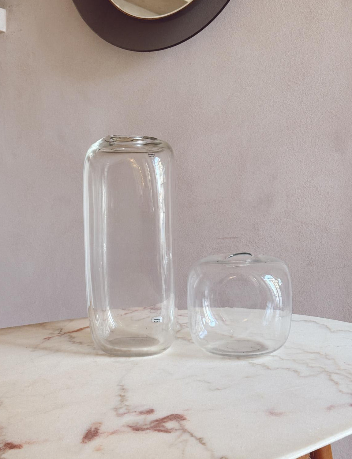 Pair of Alfredo Barbini Vases for the Cubici Series 1970