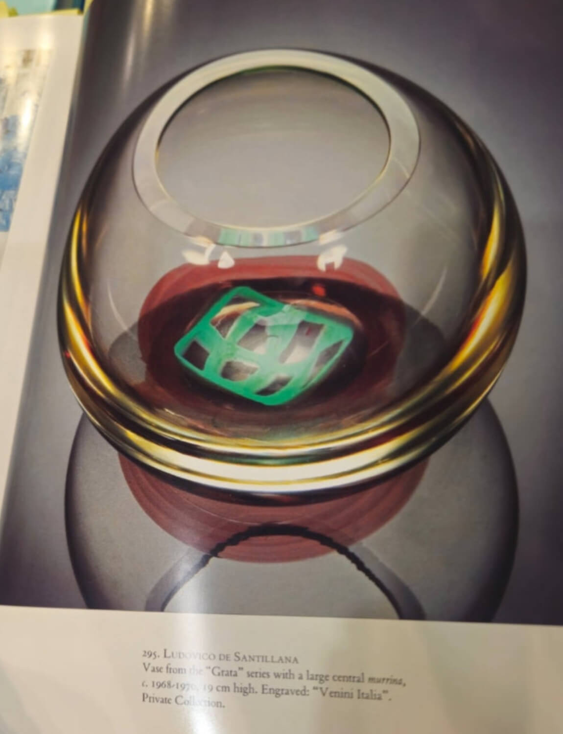 1968 Ludovico de Santillana Venini Signed Murrina Vase