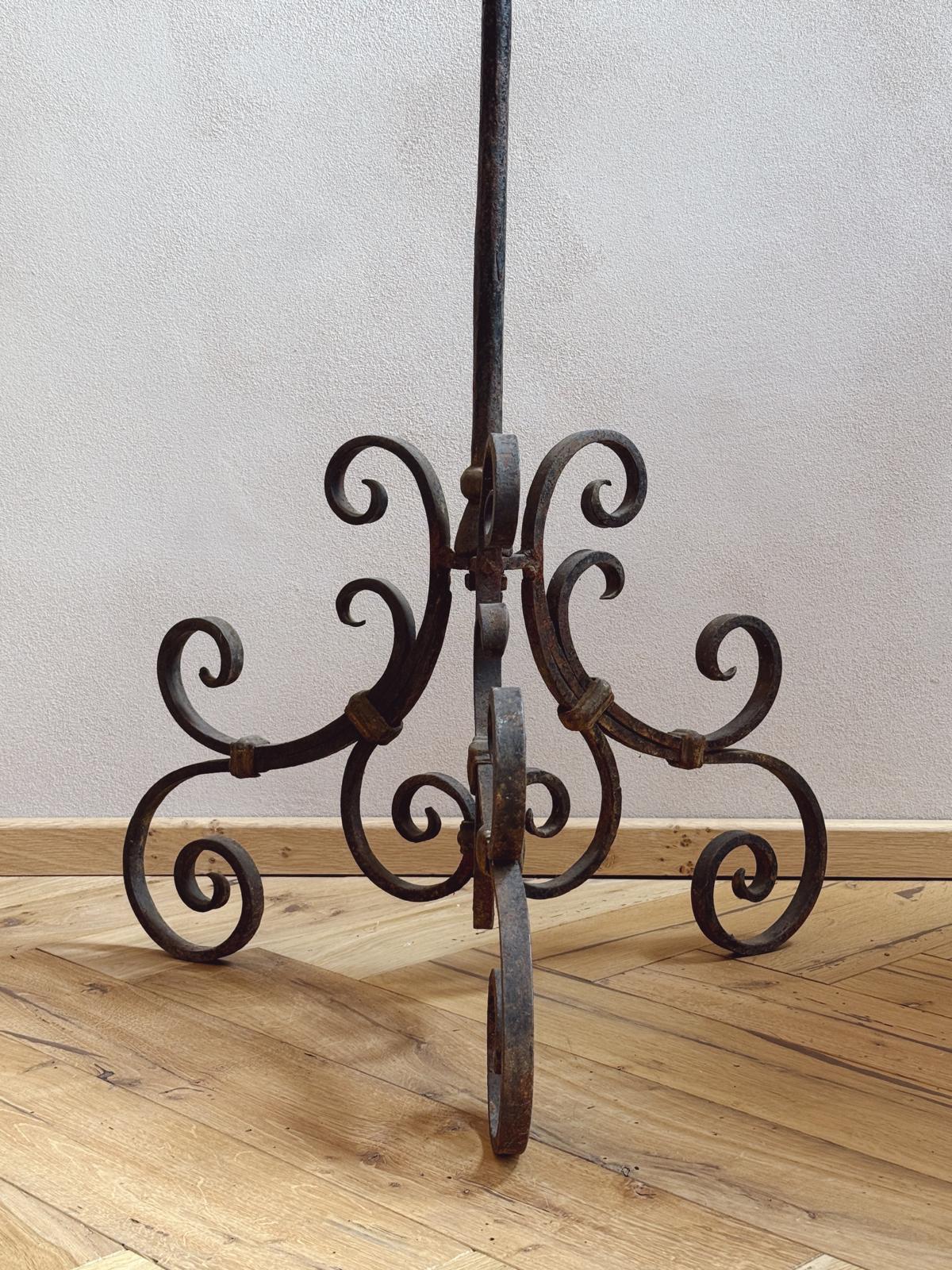 Single Late 18th Century Iron Candelabra