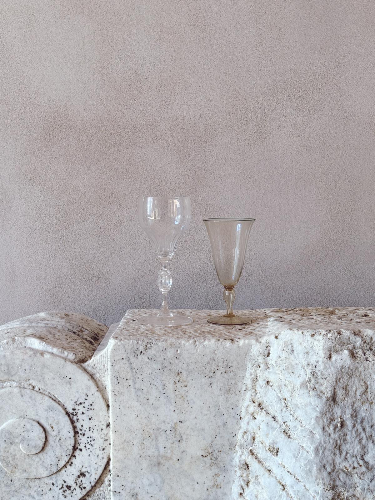 'Perfectly Unmatched' 1930s Murano Wine Glasses (Set of 8)