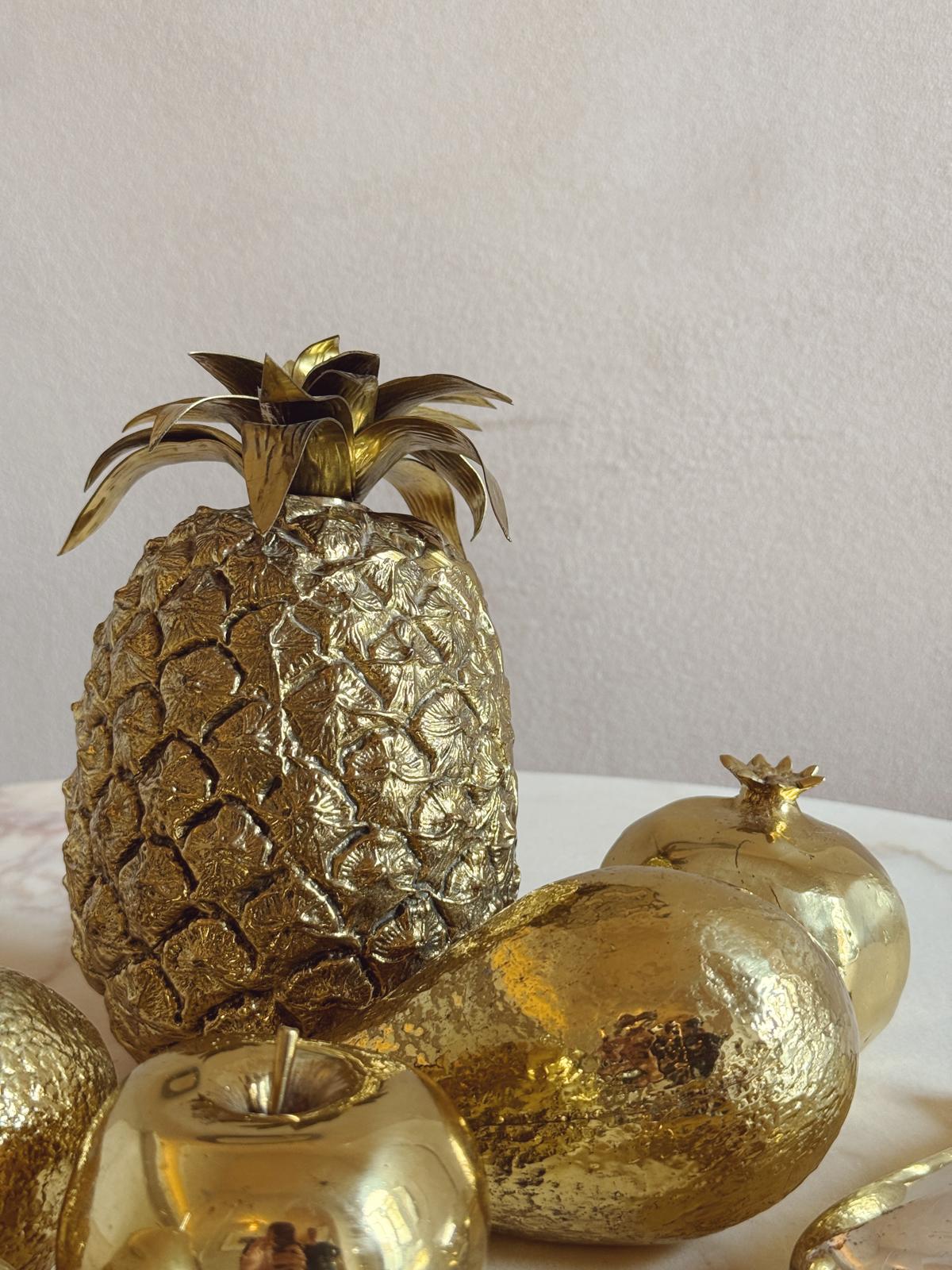 1960s Italian Silver-Plated and Gold Fruit
