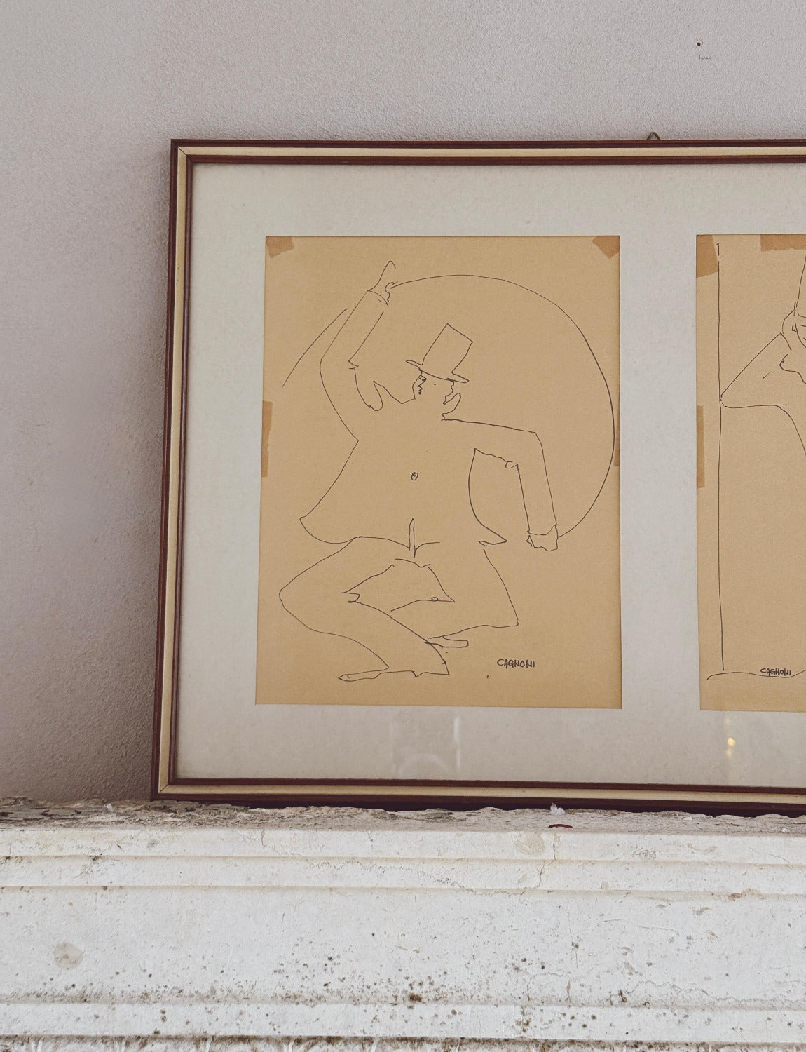 'Pagliacci' Ink Drawing by A. Cagnoni 1920