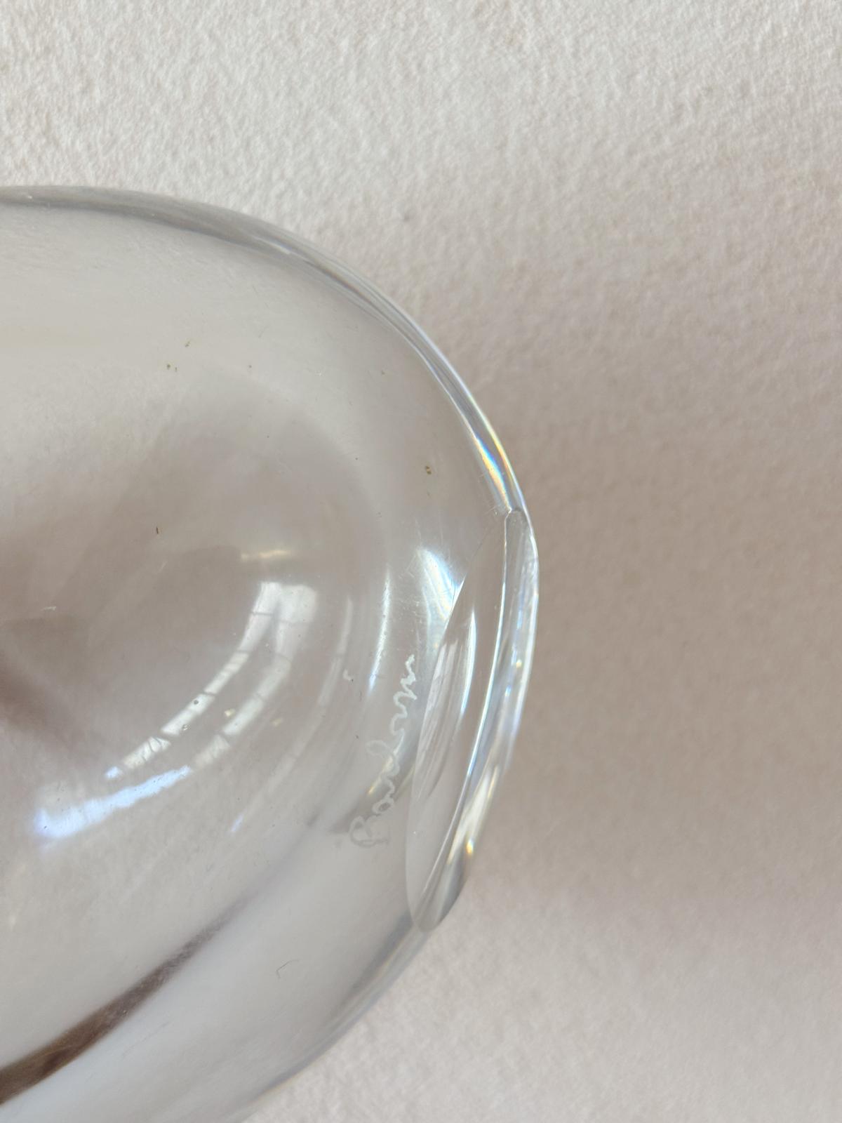 Pair of 1960s Signed Alfredo Barbini Murano Glass Bowls