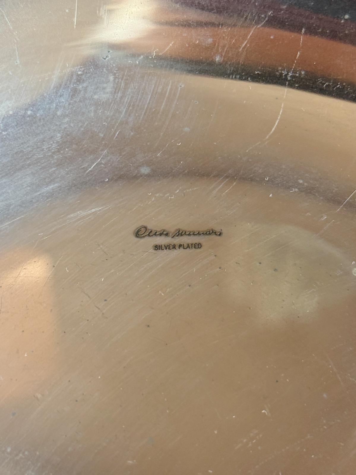 1970s Silver-plated Bowl by Cleto Munari