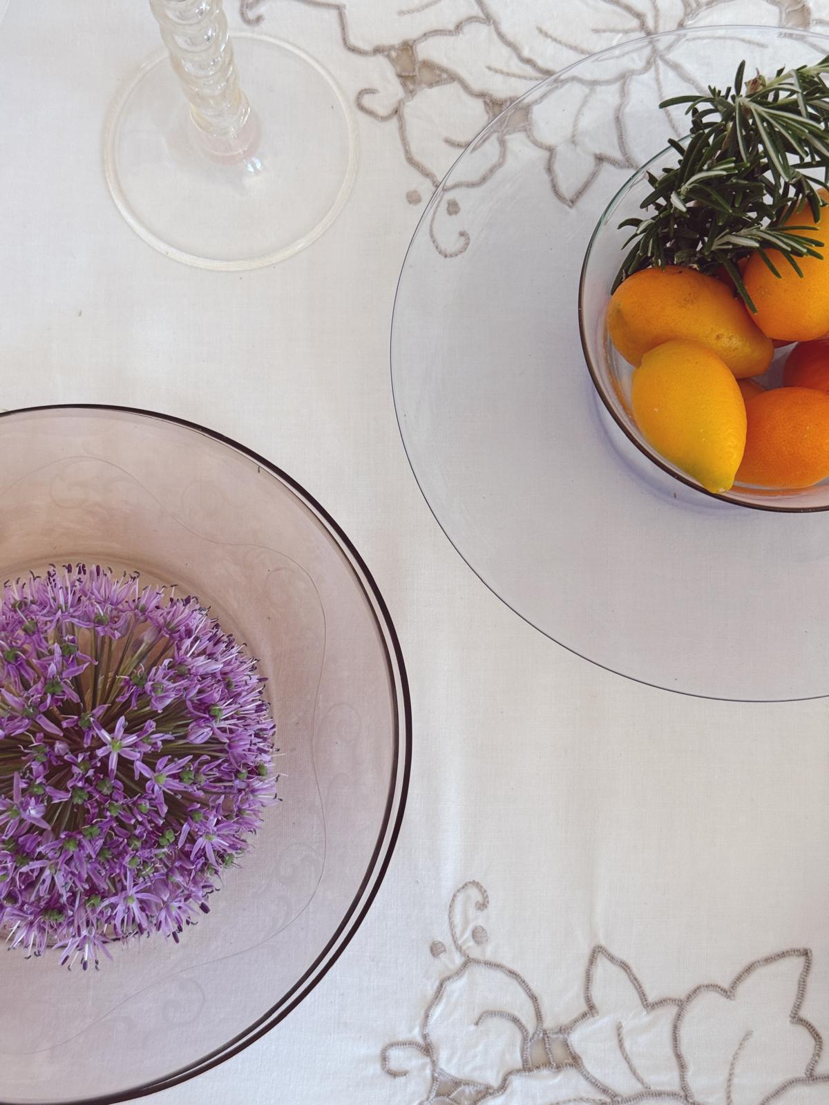 Set of 6 1950s Purple-ish Hand-blown Seguso Murano Glass Fruit Plates