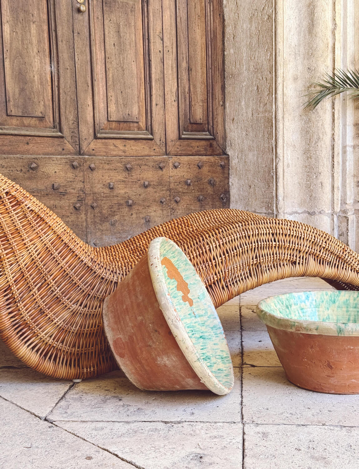 Pair of Turquoise Tuscan Bowls, early 1900s