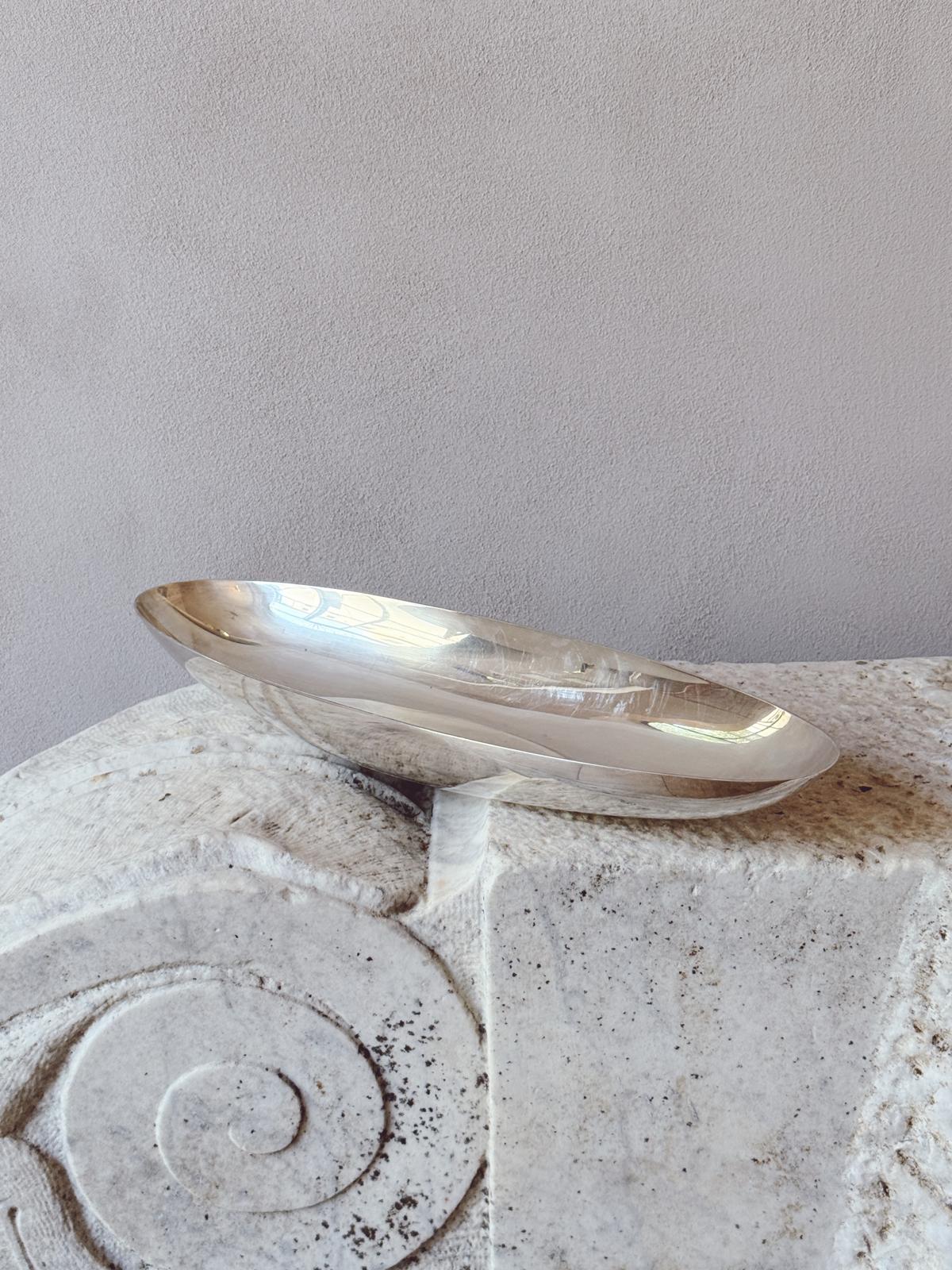 1960s Lino Sabattini Large Silver Boat Centrepiece