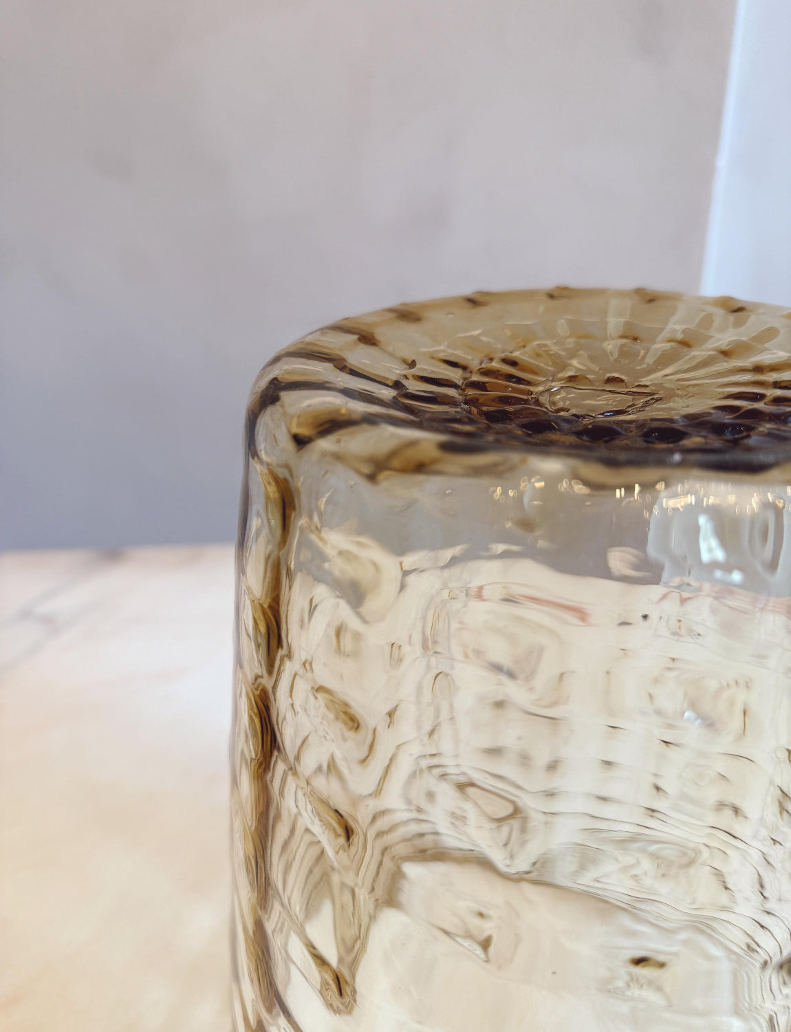 1920s Vittorio Zecchin Pale Yellow Very Tall Hand-blown Murano Glass Strisce Vase