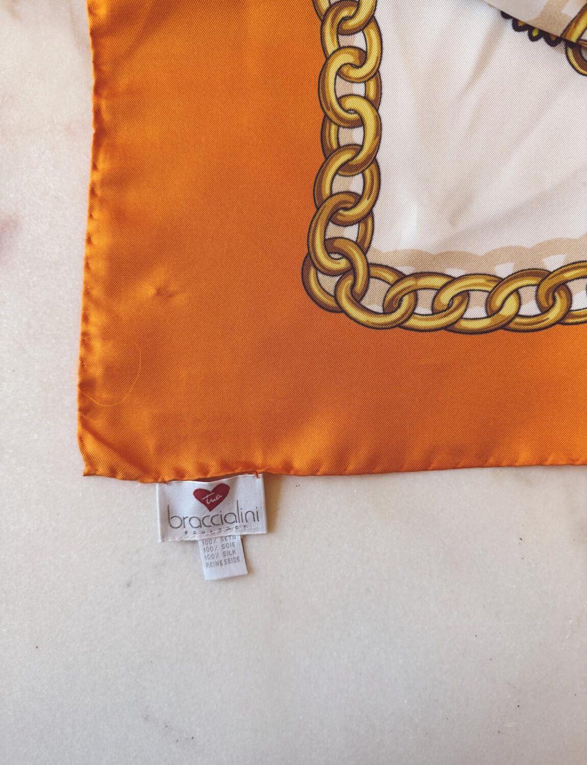 1980s Silk Charm Scarf by Braccialini