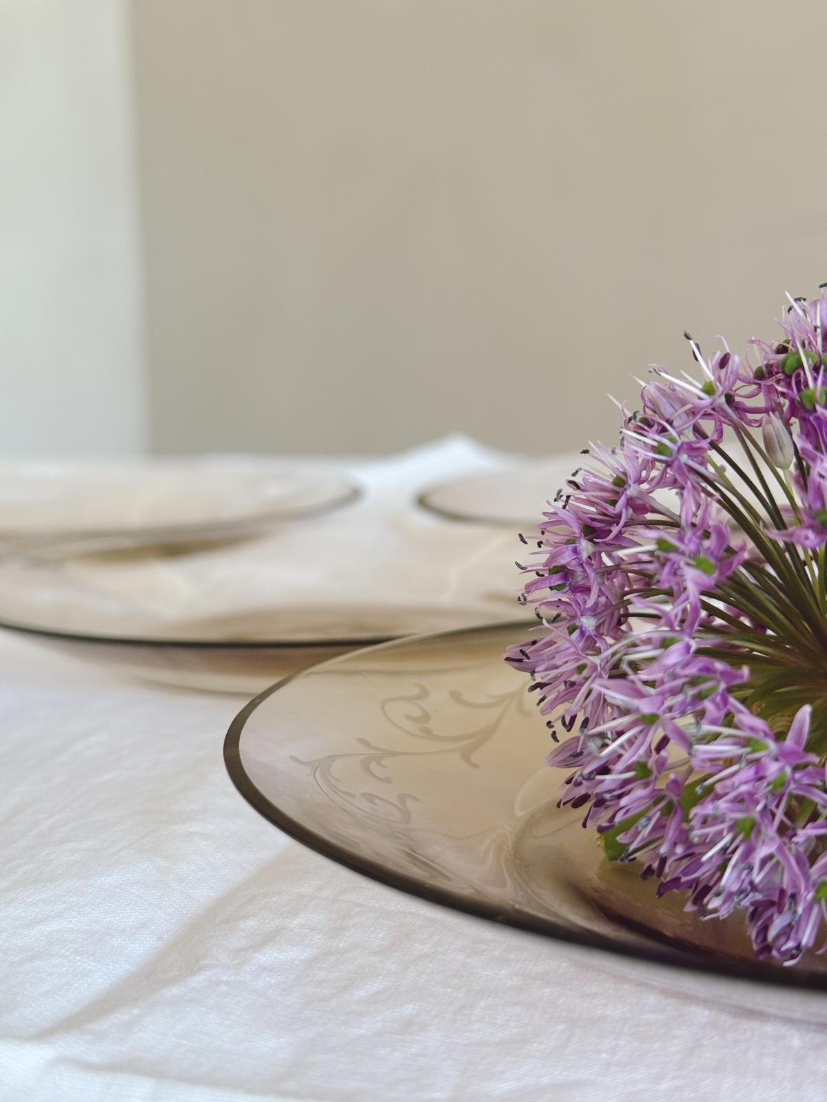 Set of 6 1950s Purple-ish Hand-blown Seguso Murano Glass Fruit Plates