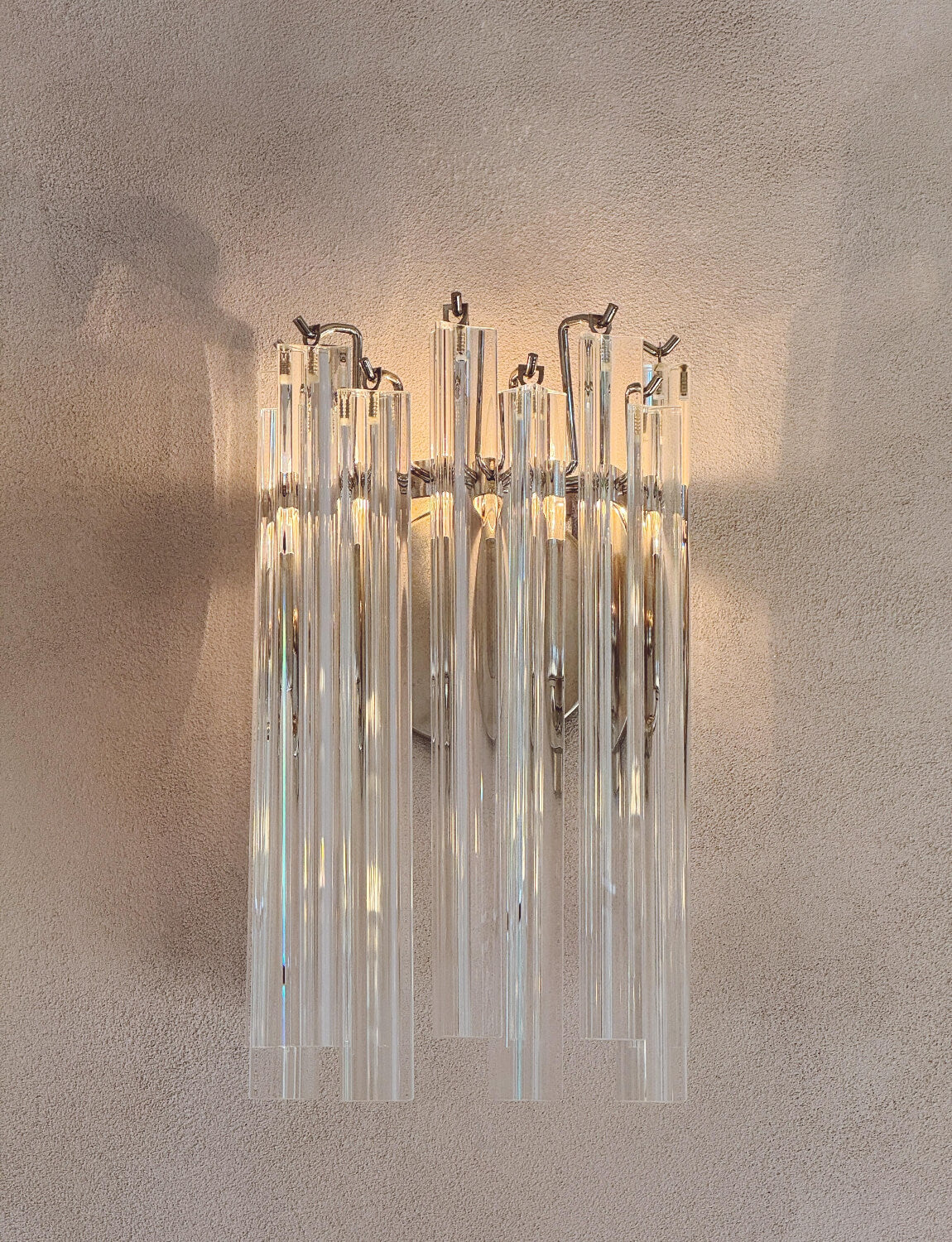 Pair of 1970s Murano Glass Wall Lights